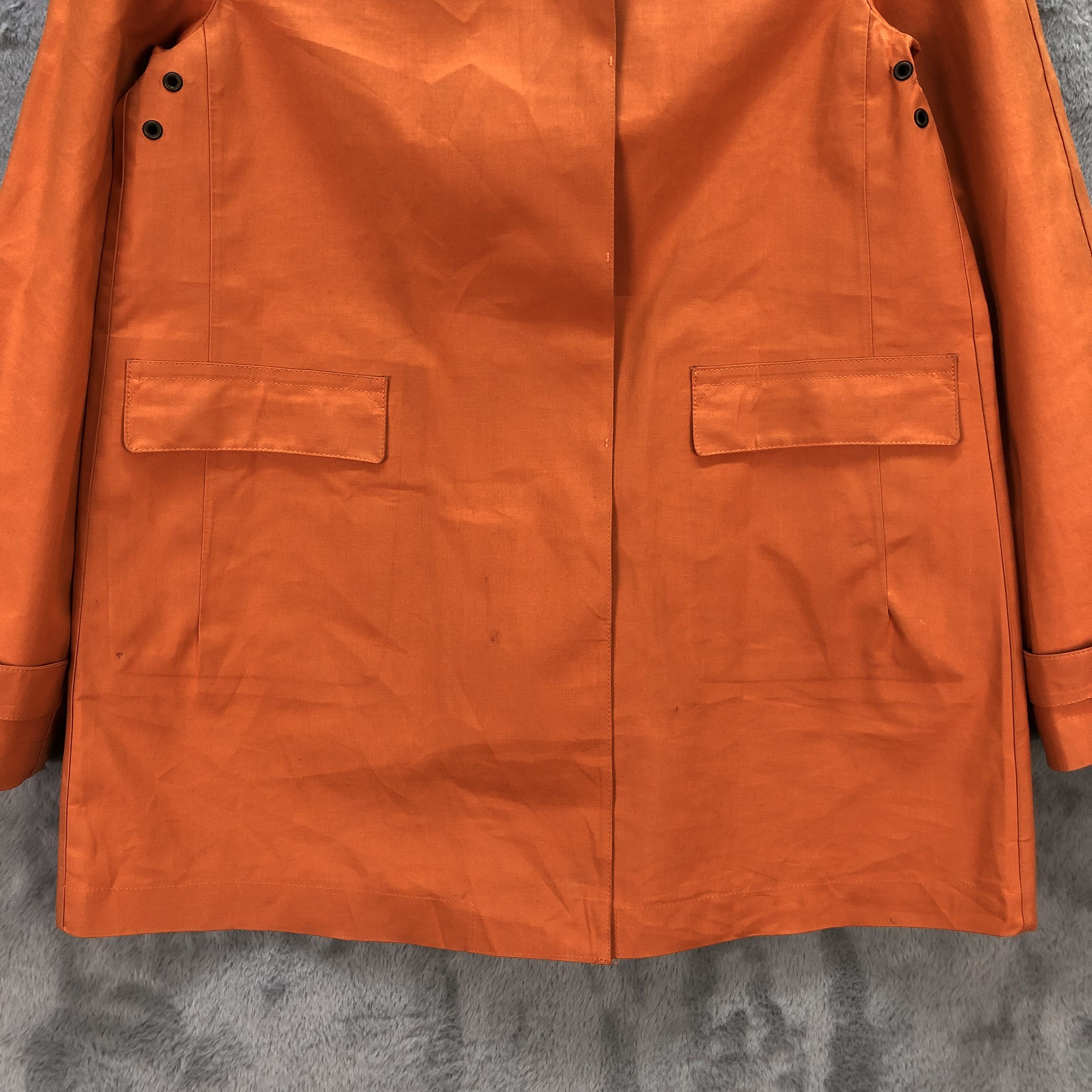 Mackintosh MACKINTOSH COTTON RUBBER PROOFED ORANGE COAT #6589-75 Size S / US 4 / IT 40 - 3 Thumbnail