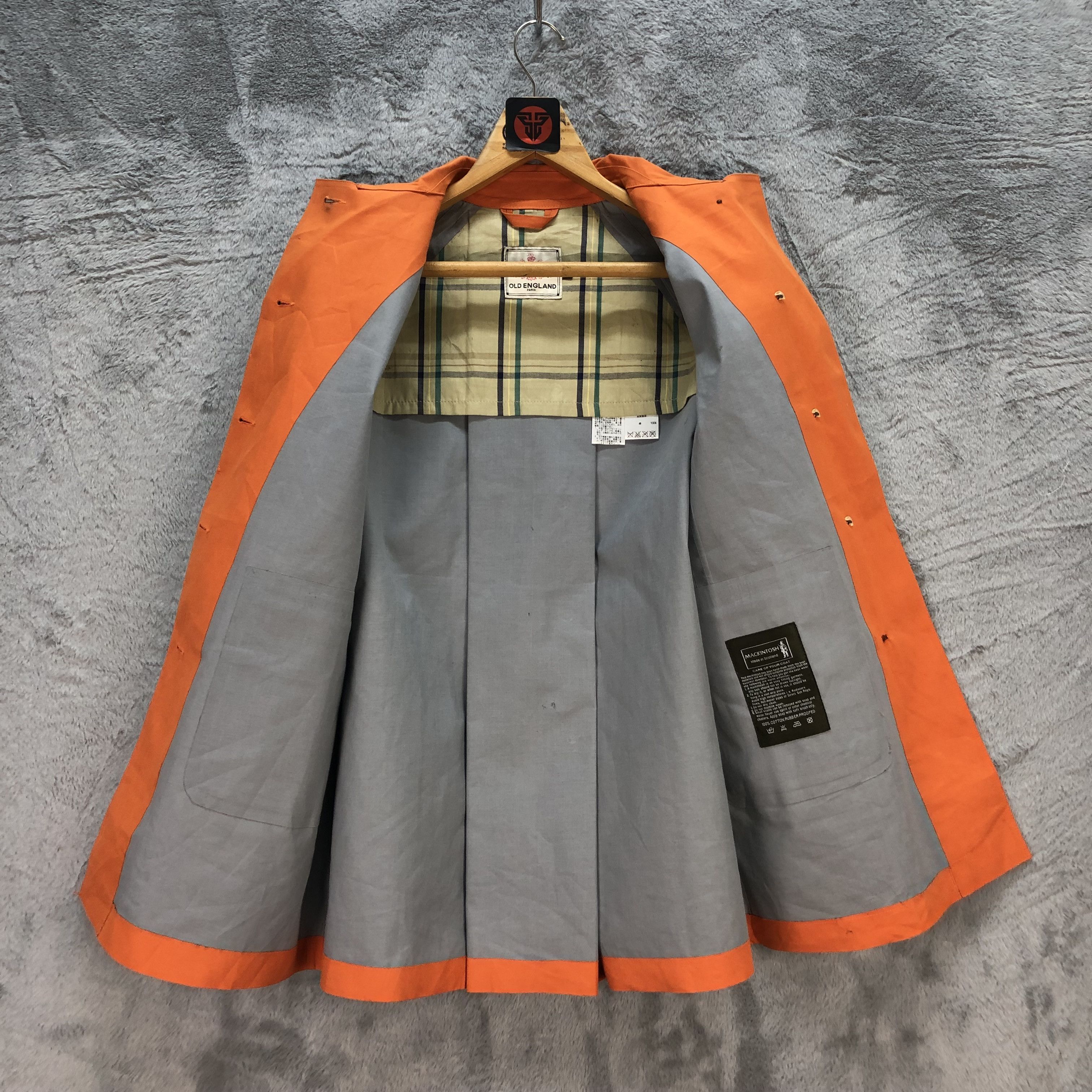 Mackintosh MACKINTOSH COTTON RUBBER PROOFED ORANGE COAT #6589-75 Size S / US 4 / IT 40 - 9 Thumbnail