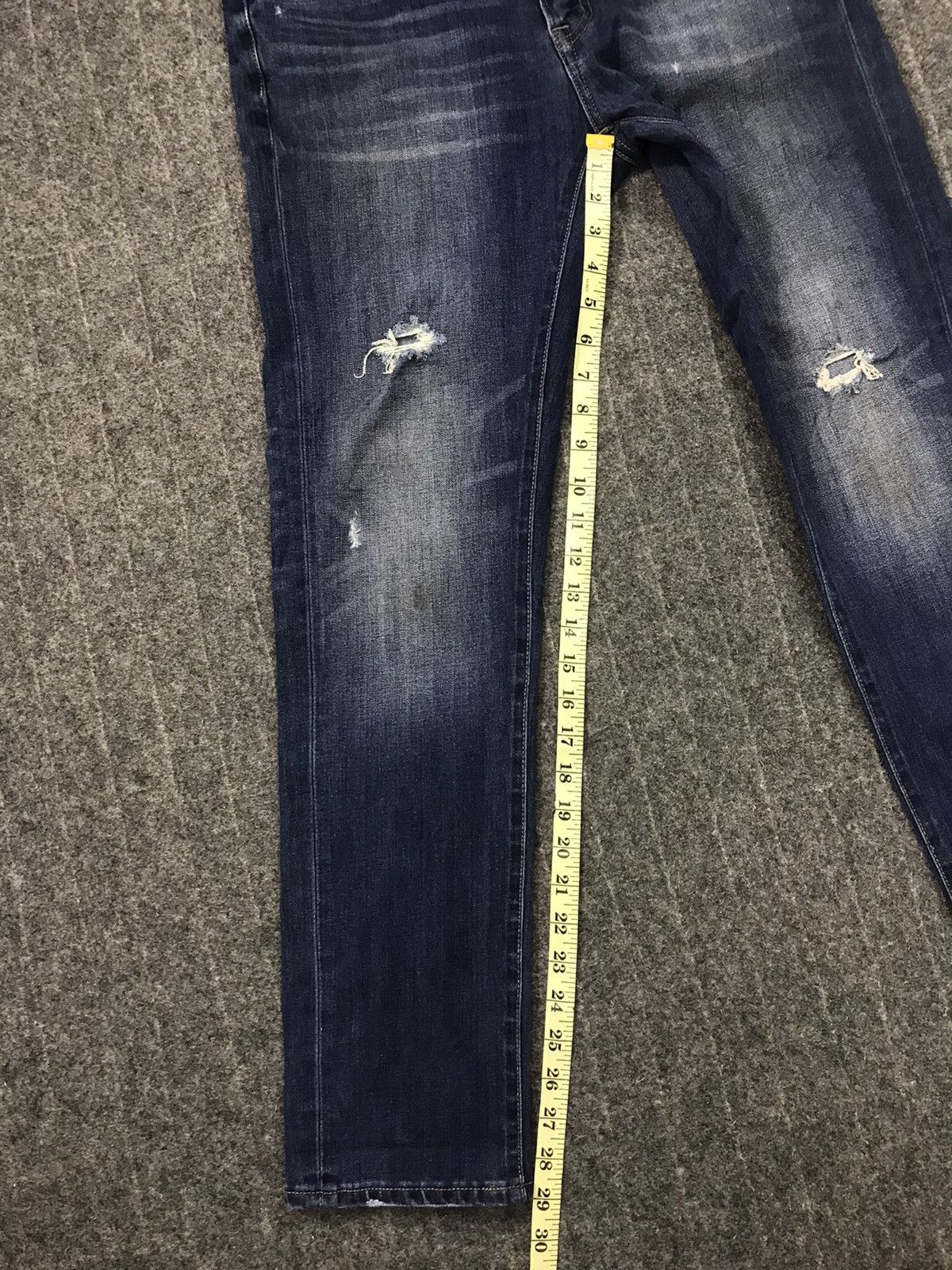 Japanese Brand × Vintage Japanese Brand Straight Slim Cut Pants Distressed Denim Size US 34 / EU 50 - 10 Thumbnail