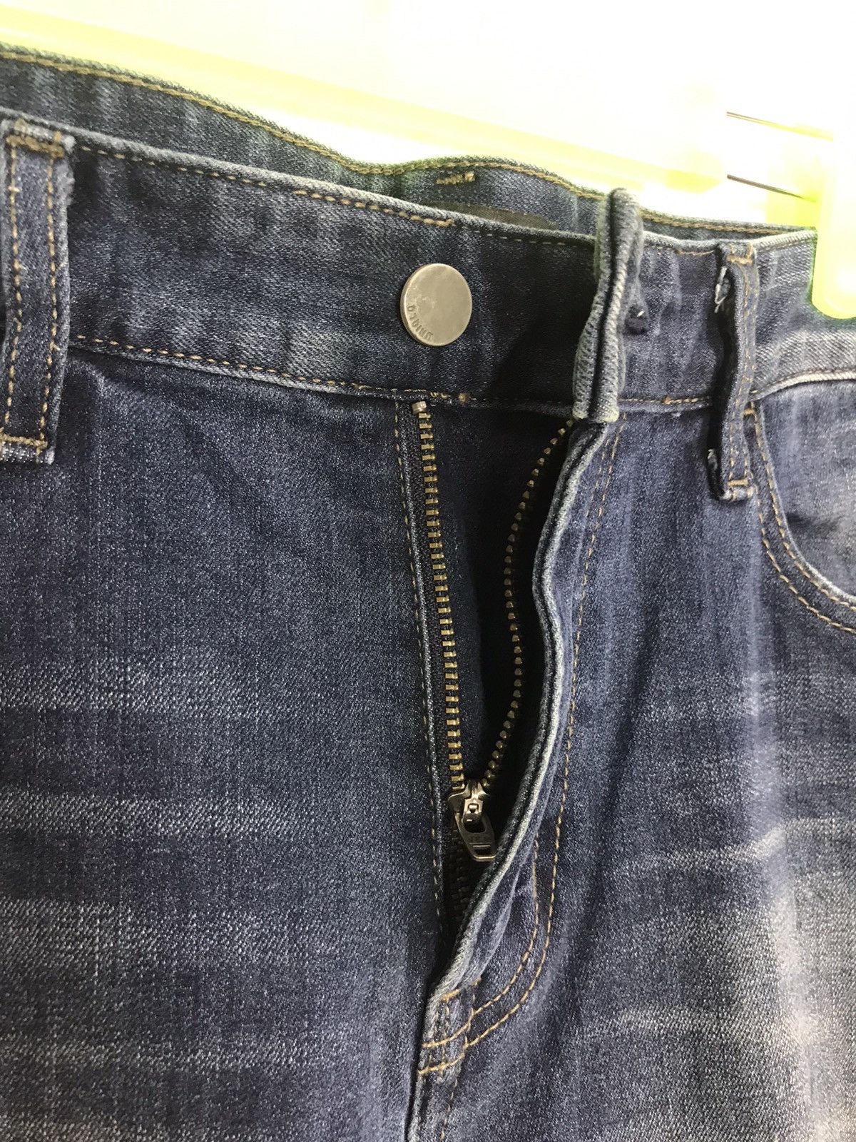 Japanese Brand × Vintage Japanese Brand Straight Slim Cut Pants Distressed Denim Size US 34 / EU 50 - 4 Thumbnail
