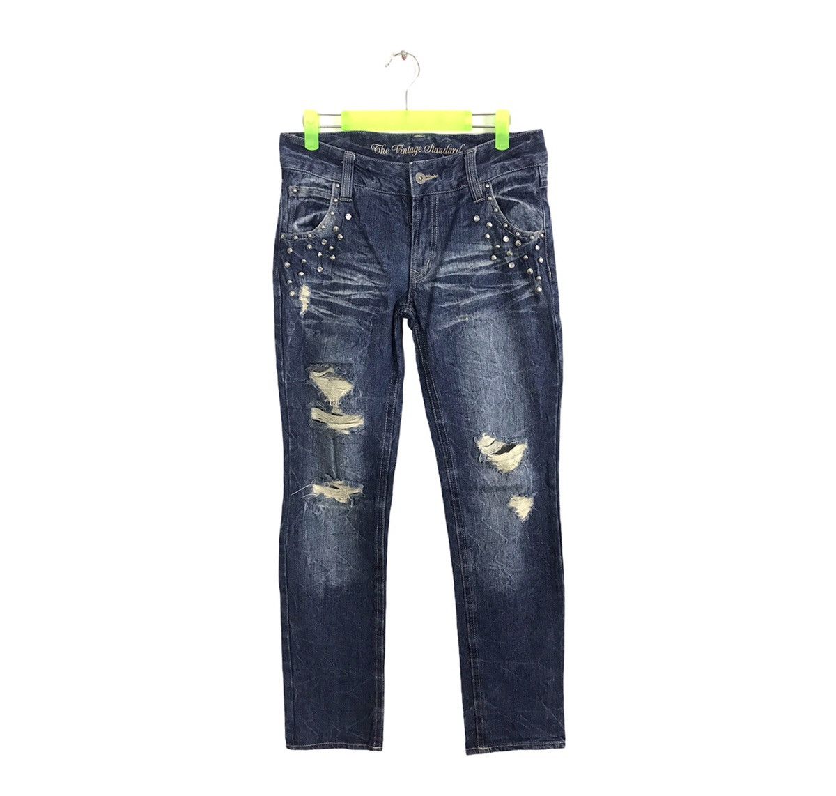 Japanese Brand × Vintage Vintage Japanese Brand Straight Cut Pants Distressed Denim Size US 30 / EU 46 - 1 Thumbnail