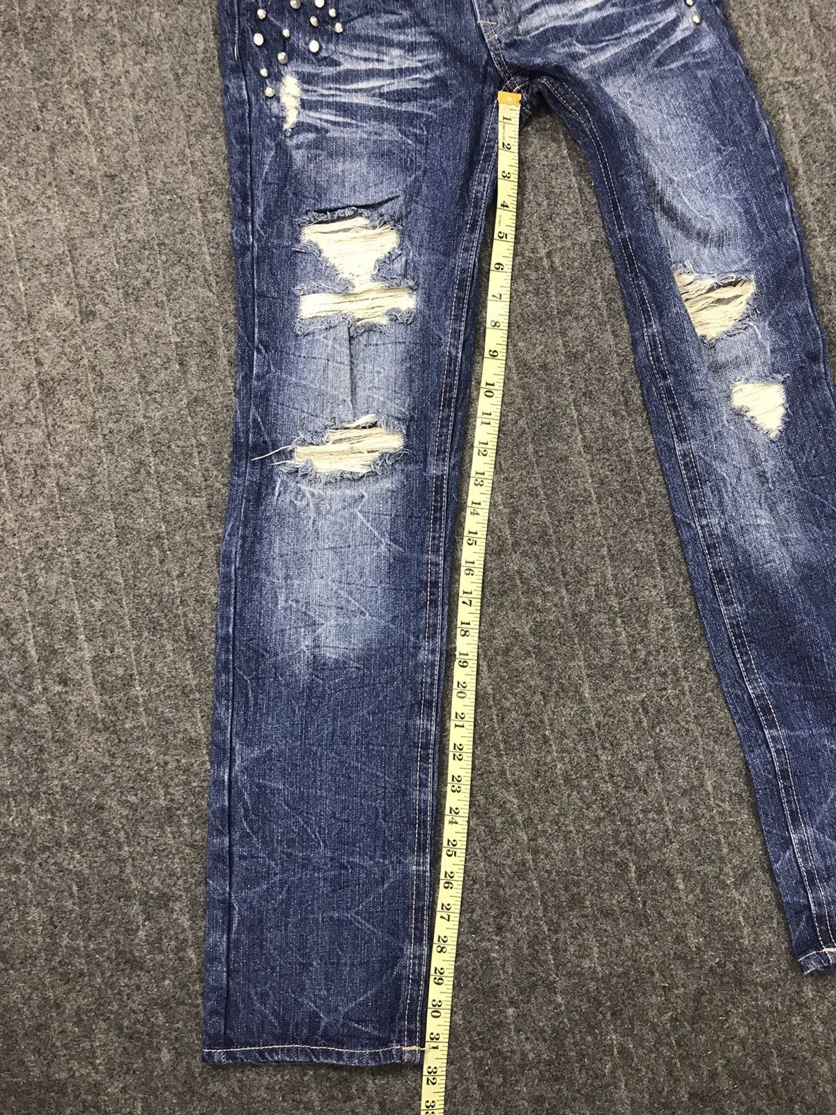 Japanese Brand × Vintage Vintage Japanese Brand Straight Cut Pants Distressed Denim Size US 30 / EU 46 - 12 Thumbnail