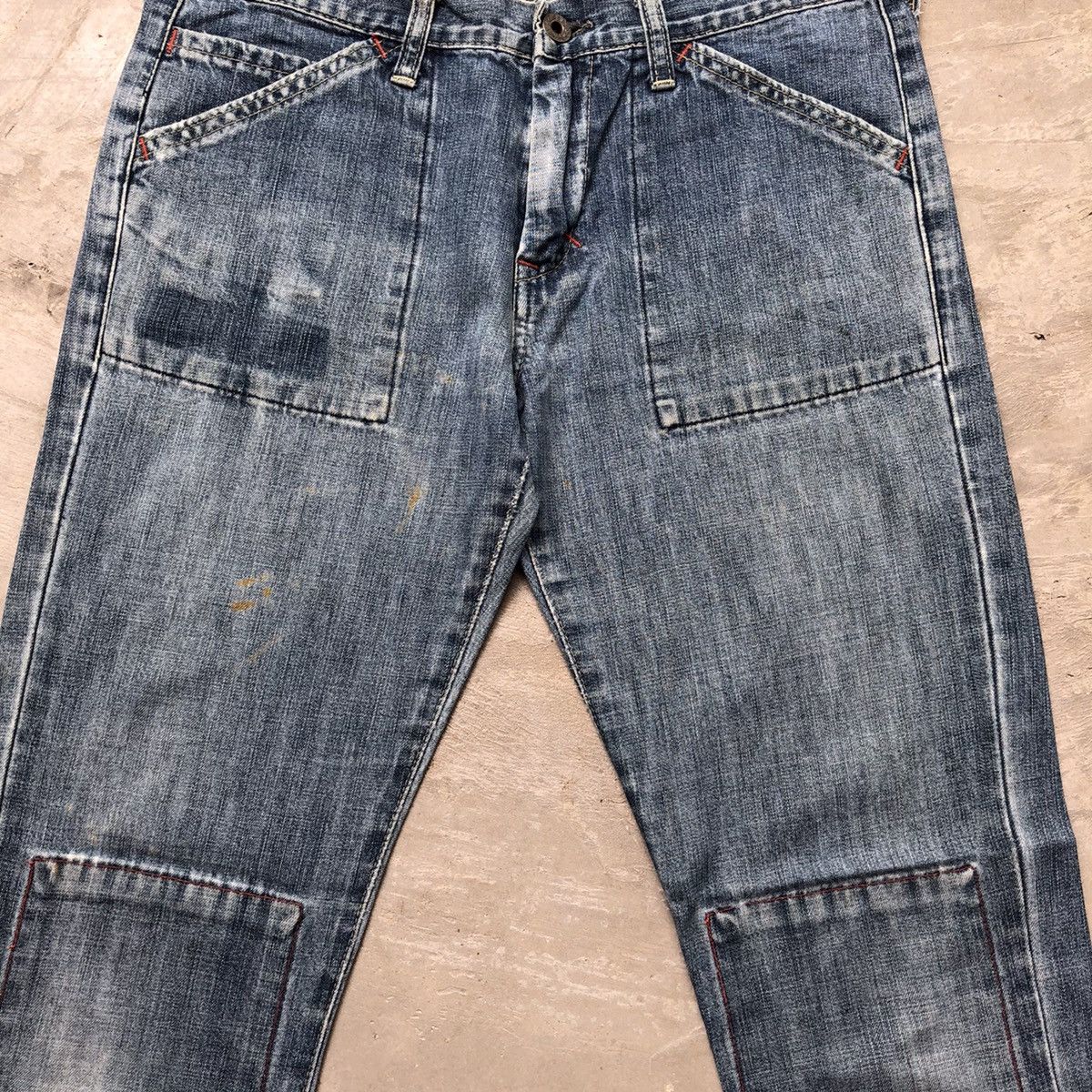 Japanese Brand × Vintage Vintage RNA bush pants patchwork flare jeans Size US 30 / EU 46 - 3 Thumbnail