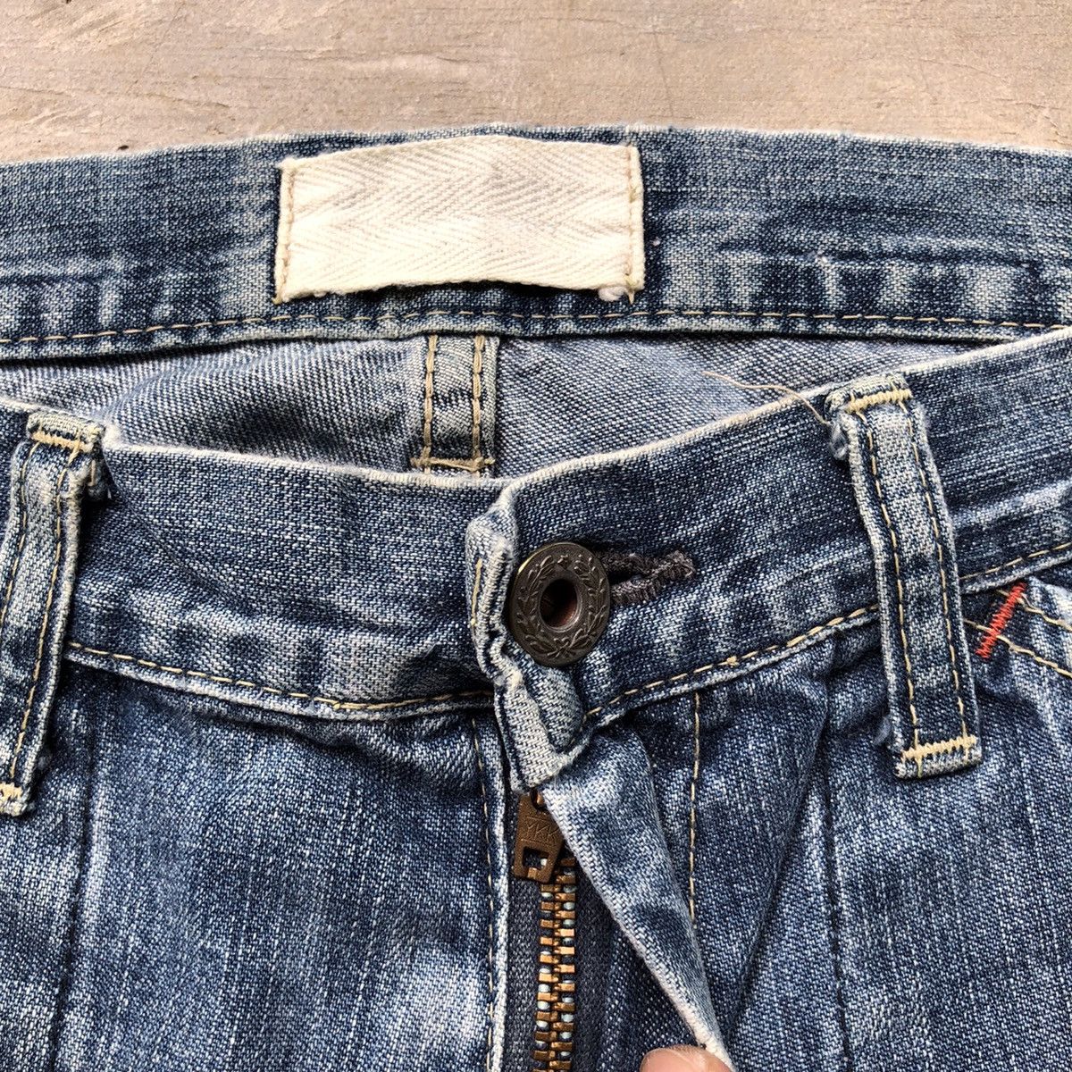 Japanese Brand × Vintage Vintage RNA bush pants patchwork flare jeans Size US 30 / EU 46 - 6 Thumbnail