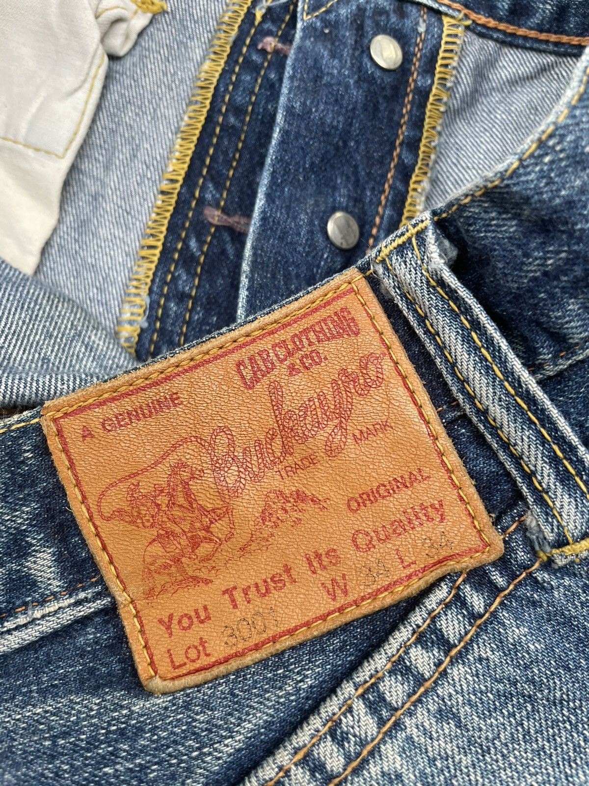 Japanese Brand × Vintage Vintage Cab Clothing Buckayro Selvedge Aging Distressed Size US 32 / EU 48 - 15 Thumbnail