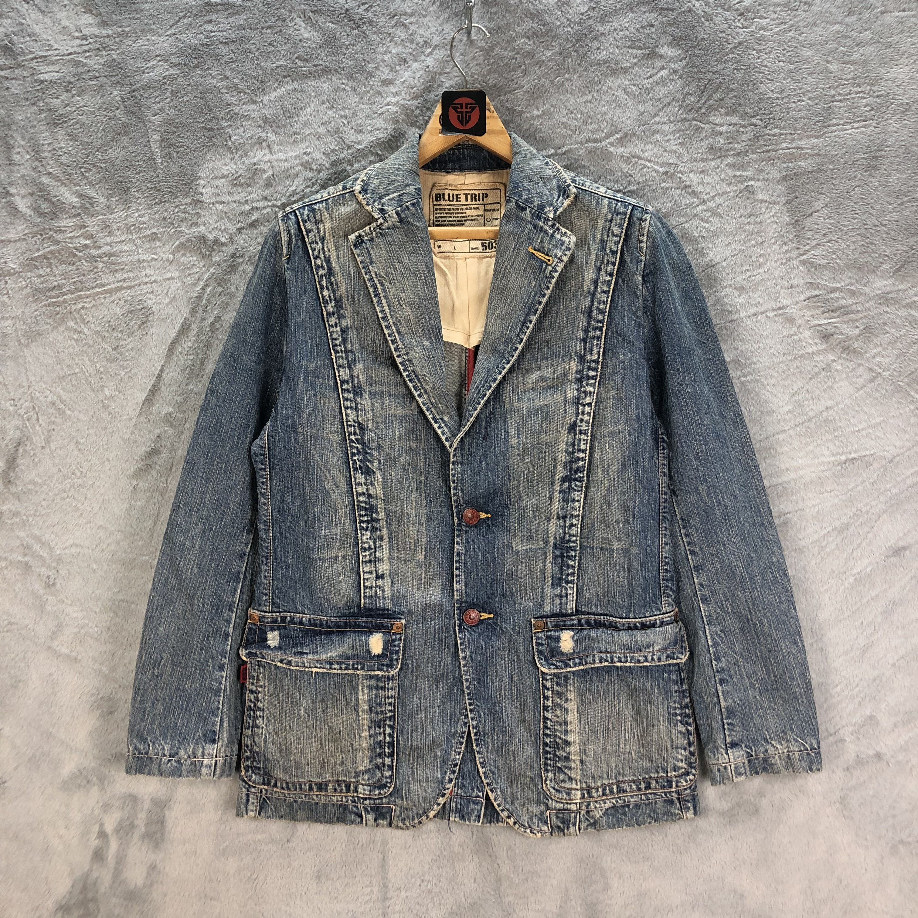 Edwin EDWIN 503 BLUE TRIP WASHED DENIM JACKET #6508-70 Size US L / EU 52-54 / 3 - 1 Thumbnail