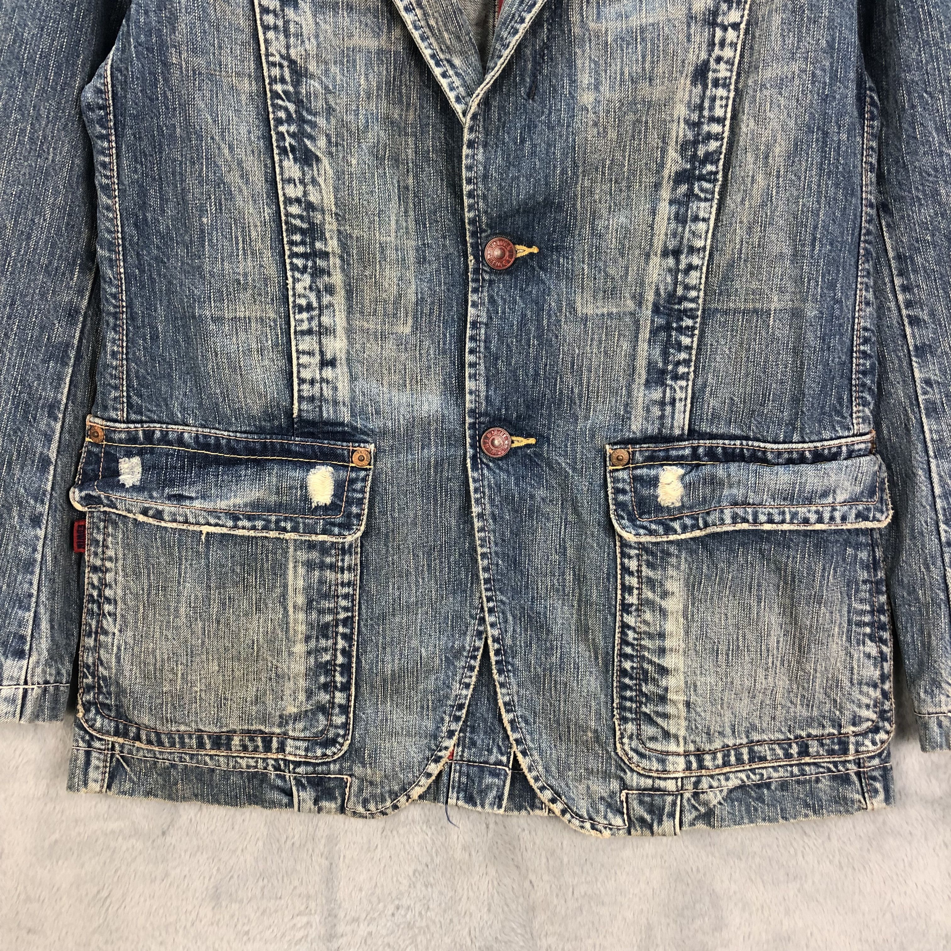 Edwin EDWIN 503 BLUE TRIP WASHED DENIM JACKET #6508-70 Size US L / EU 52-54 / 3 - 3 Thumbnail