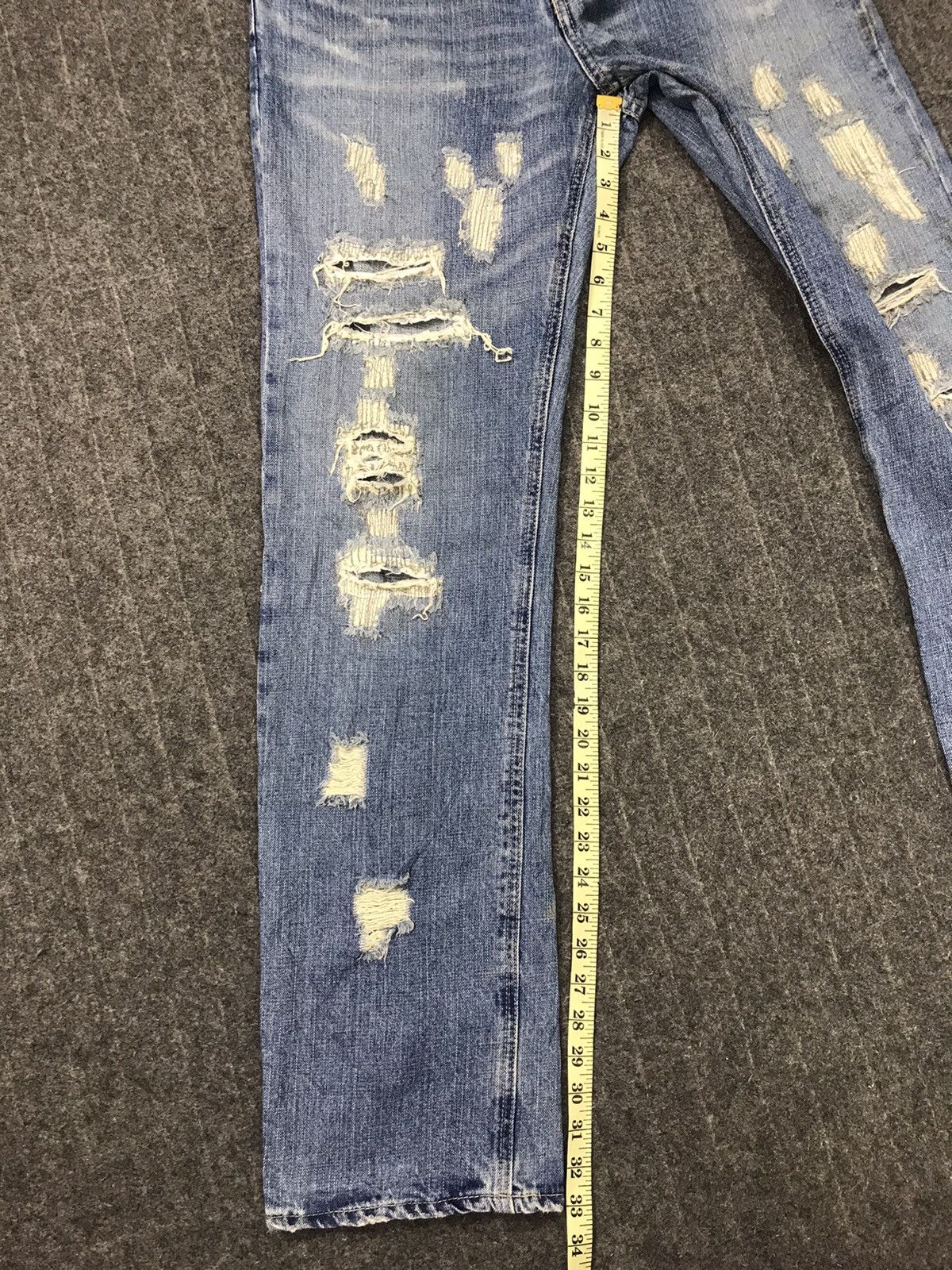 Japanese Brand × Vintage Vintage Denim Lab Straight Cut Style Pants Distressed Denim Size US 32 / EU 48 - 9 Thumbnail