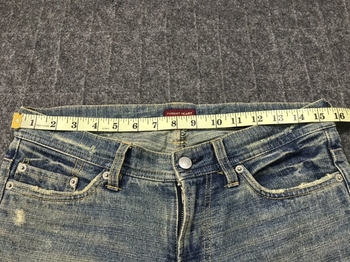 Japanese Brand Forest Hearts Straight Cut Style Pants Distressed Denim Size US 33 - 9 Thumbnail