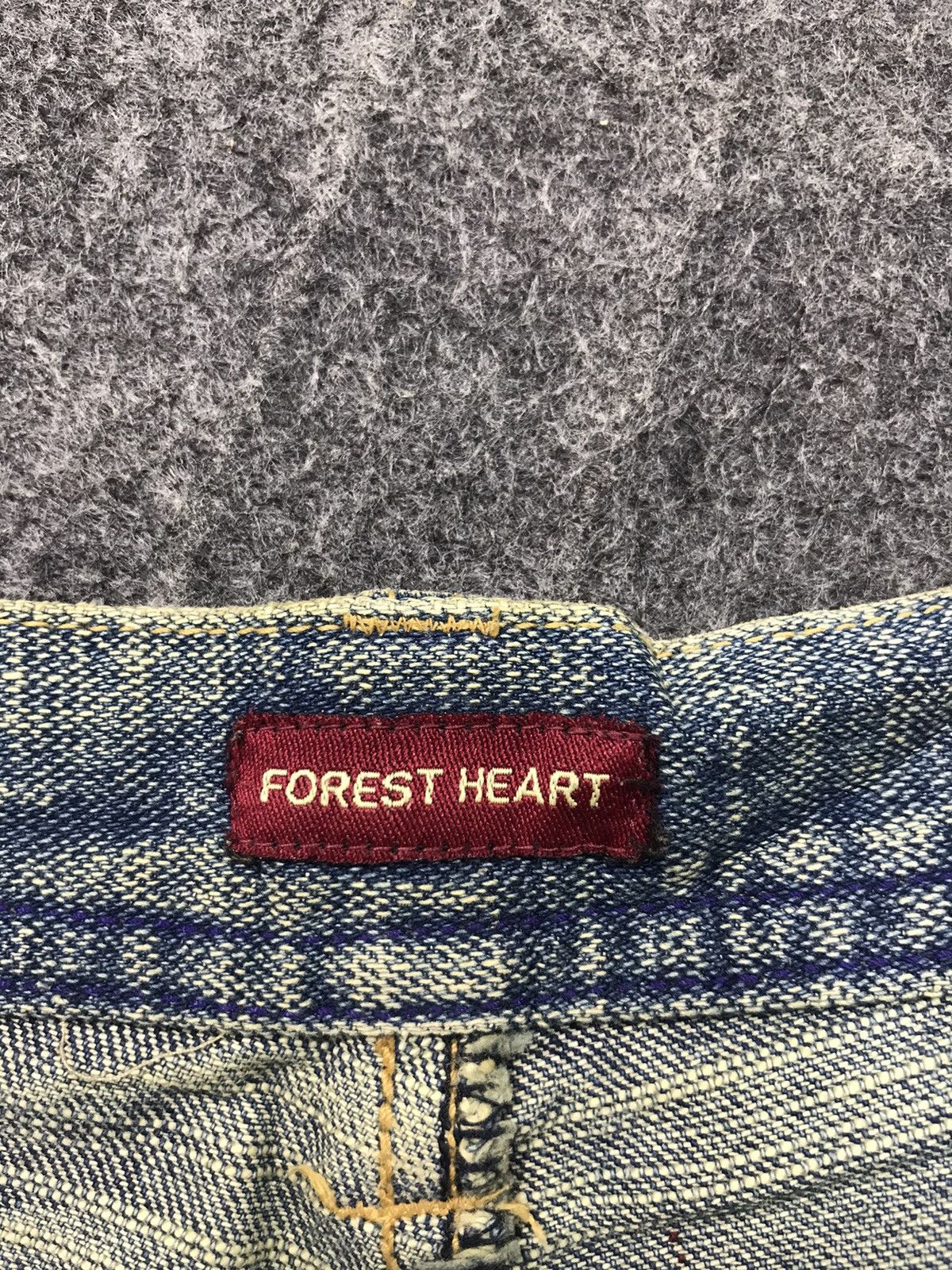 Japanese Brand Forest Hearts Straight Cut Style Pants Distressed Denim Size US 33 - 6 Thumbnail