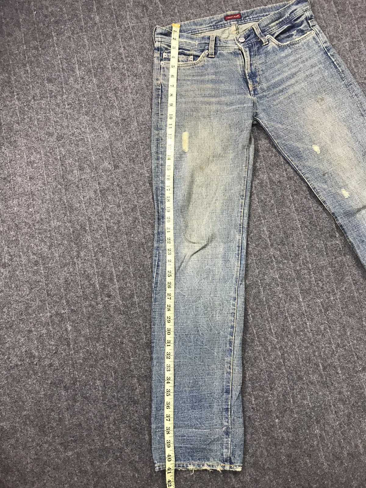 Japanese Brand Forest Hearts Straight Cut Style Pants Distressed Denim Size US 33 - 10 Thumbnail
