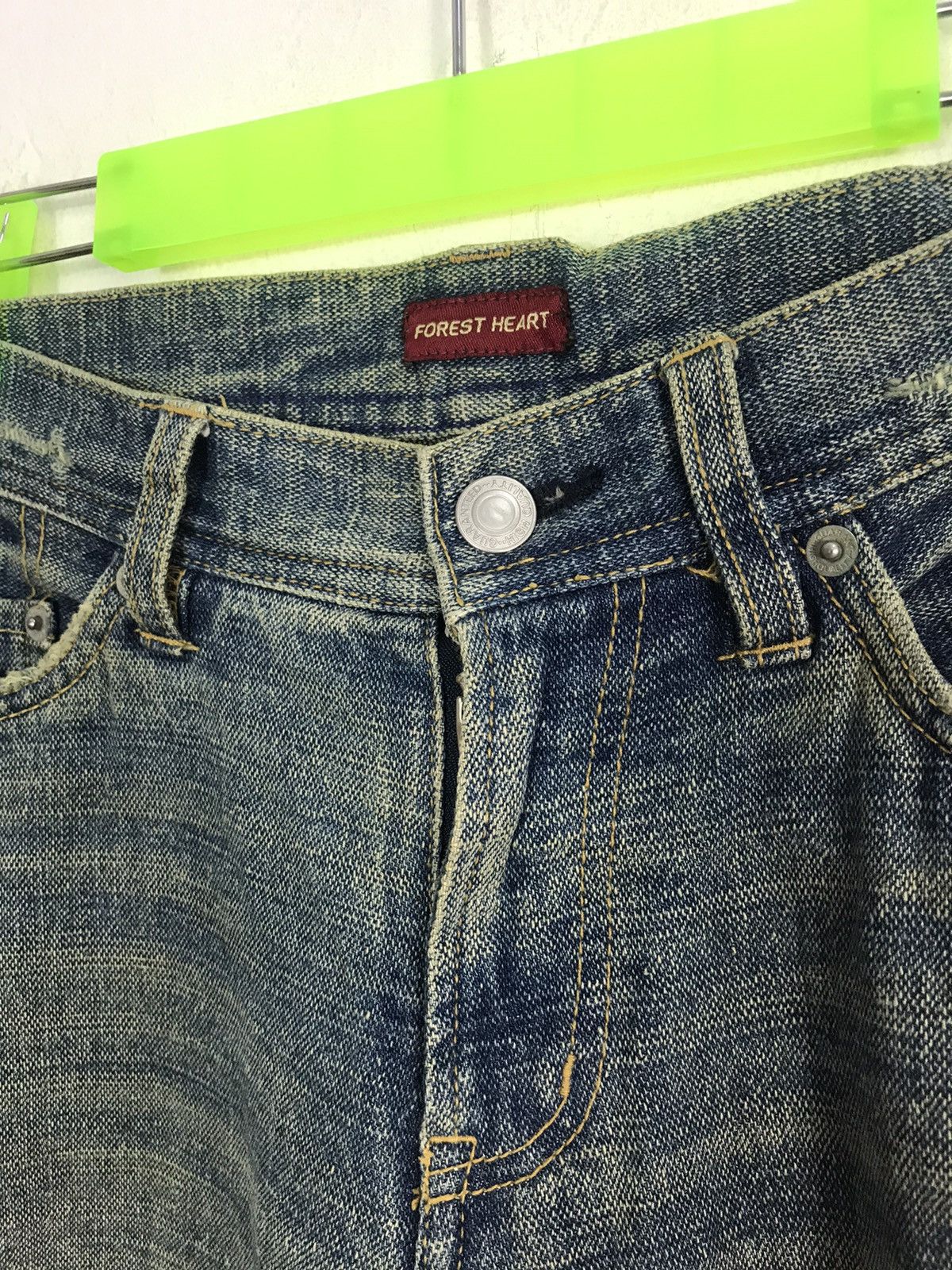 Japanese Brand Forest Hearts Straight Cut Style Pants Distressed Denim Size US 33 - 3 Thumbnail