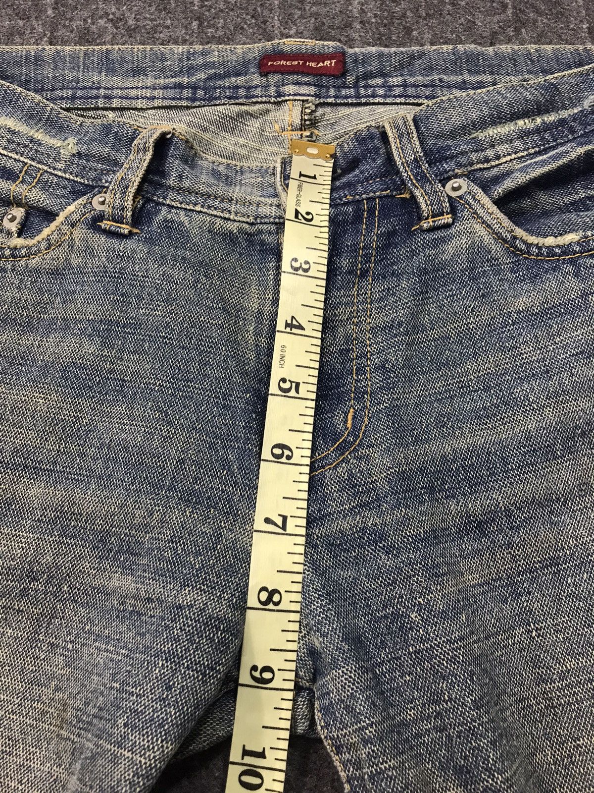 Japanese Brand Forest Hearts Straight Cut Style Pants Distressed Denim Size US 33 - 12 Thumbnail