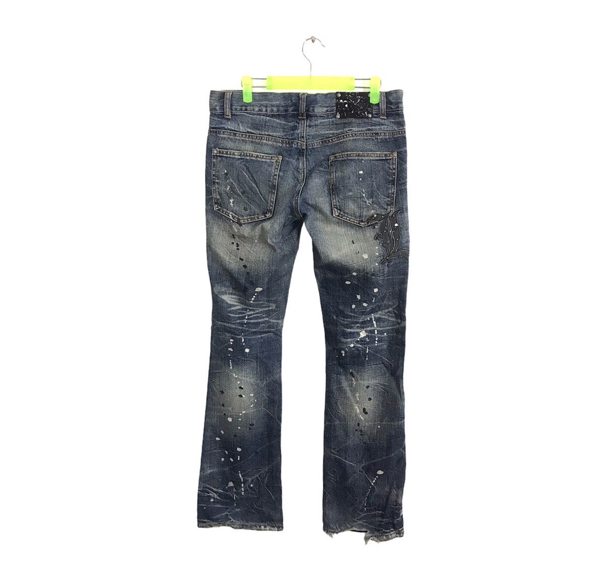 Japanese Brand × Vintage Lowbox Paint Splash Straight Cut Style Distressed Denim Size US 32 / EU 48 - 2 Thumbnail