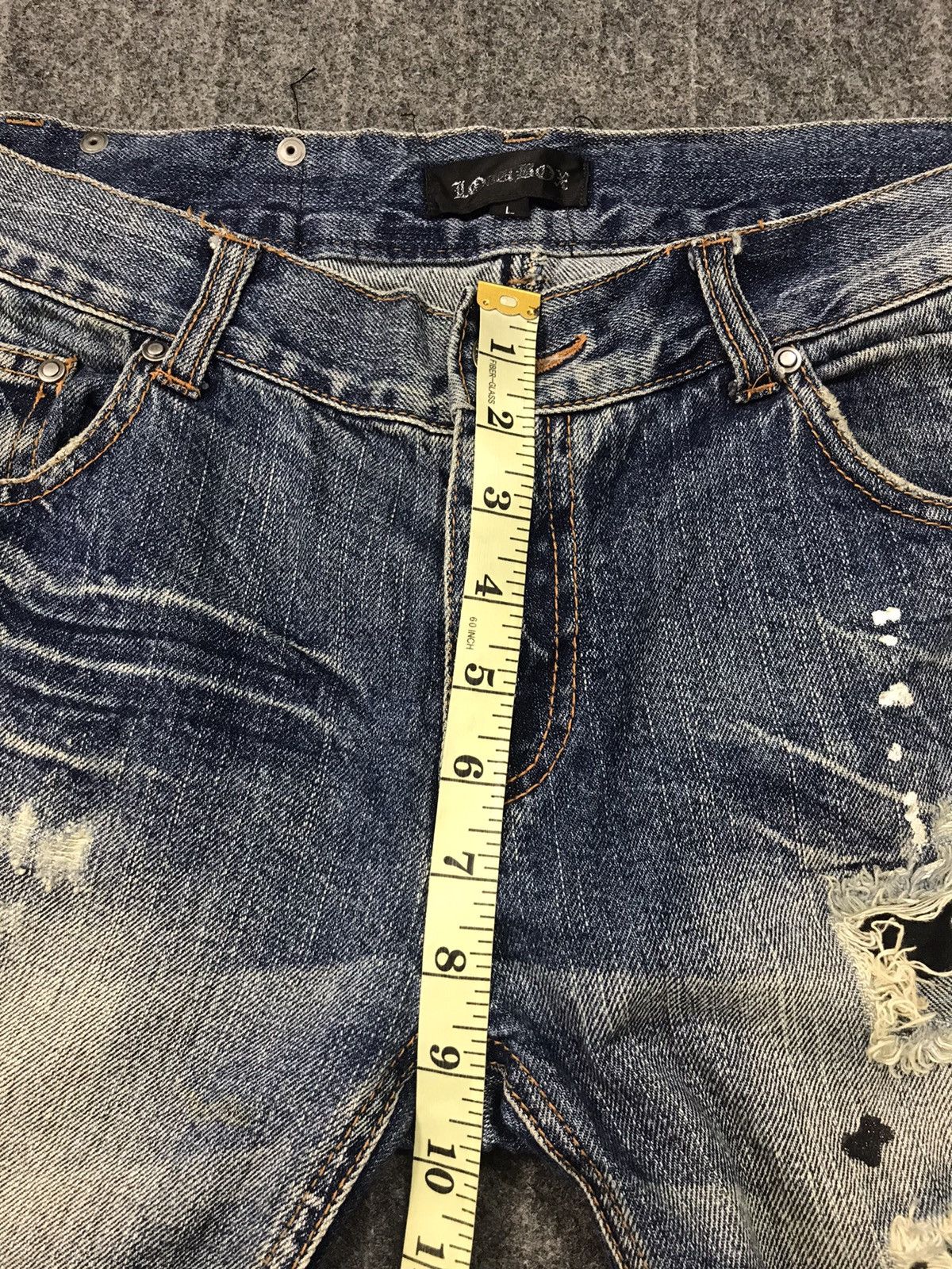 Japanese Brand × Vintage Lowbox Paint Splash Straight Cut Style Distressed Denim Size US 32 / EU 48 - 11 Thumbnail