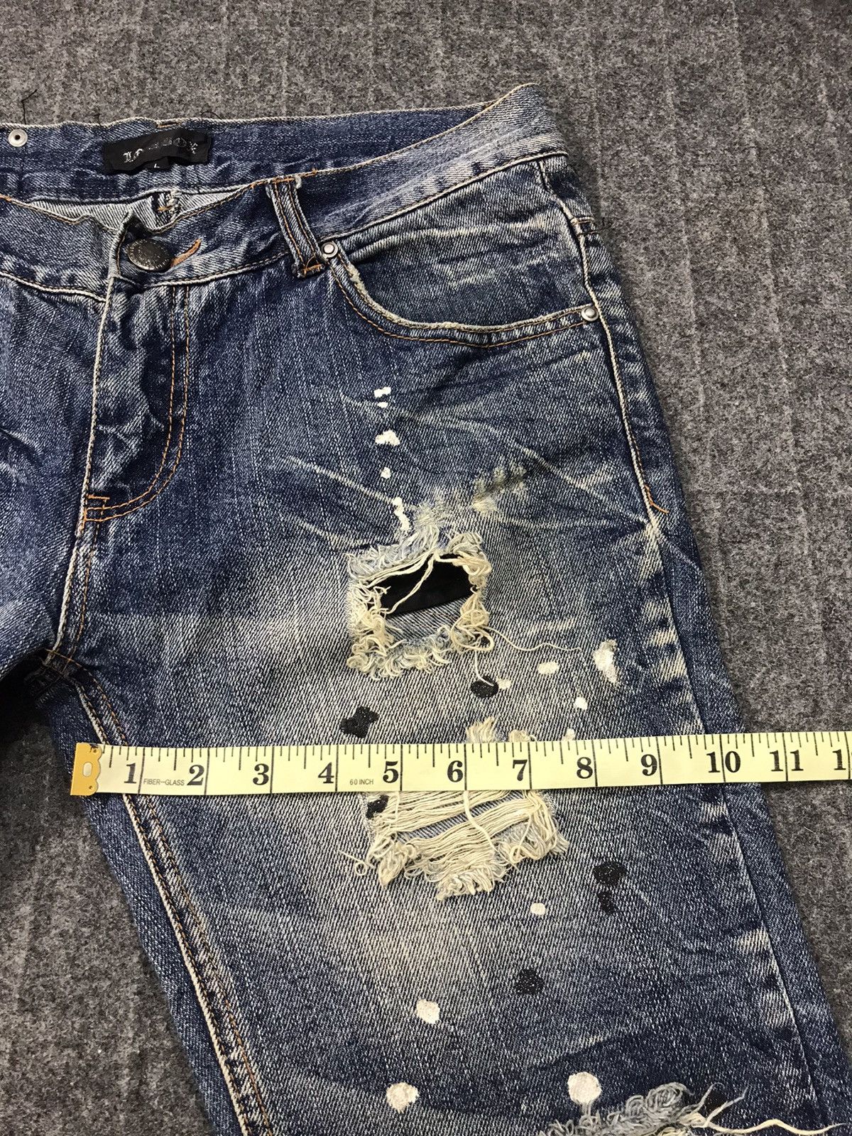 Japanese Brand × Vintage Lowbox Paint Splash Straight Cut Style Distressed Denim Size US 32 / EU 48 - 12 Thumbnail
