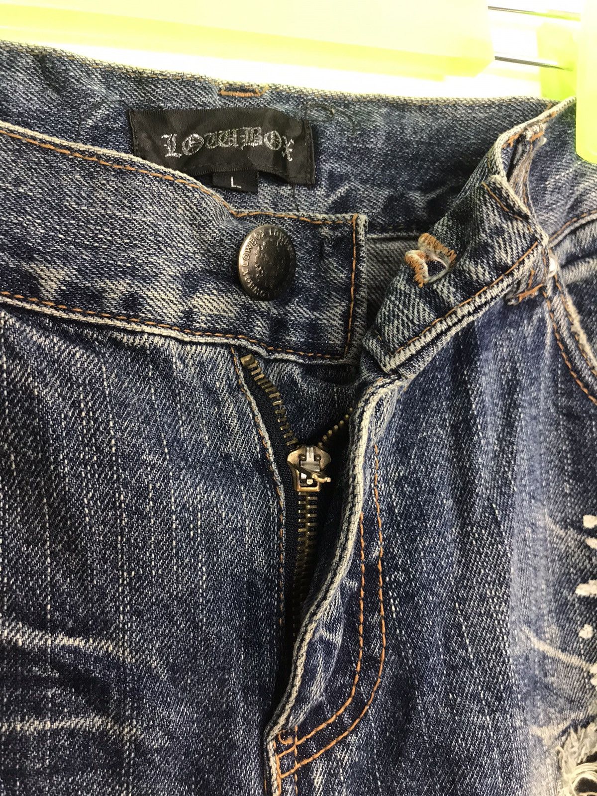 Japanese Brand × Vintage Lowbox Paint Splash Straight Cut Style Distressed Denim Size US 32 / EU 48 - 3 Thumbnail