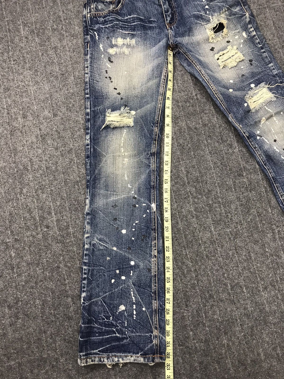 Japanese Brand × Vintage Lowbox Paint Splash Straight Cut Style Distressed Denim Size US 32 / EU 48 - 10 Thumbnail