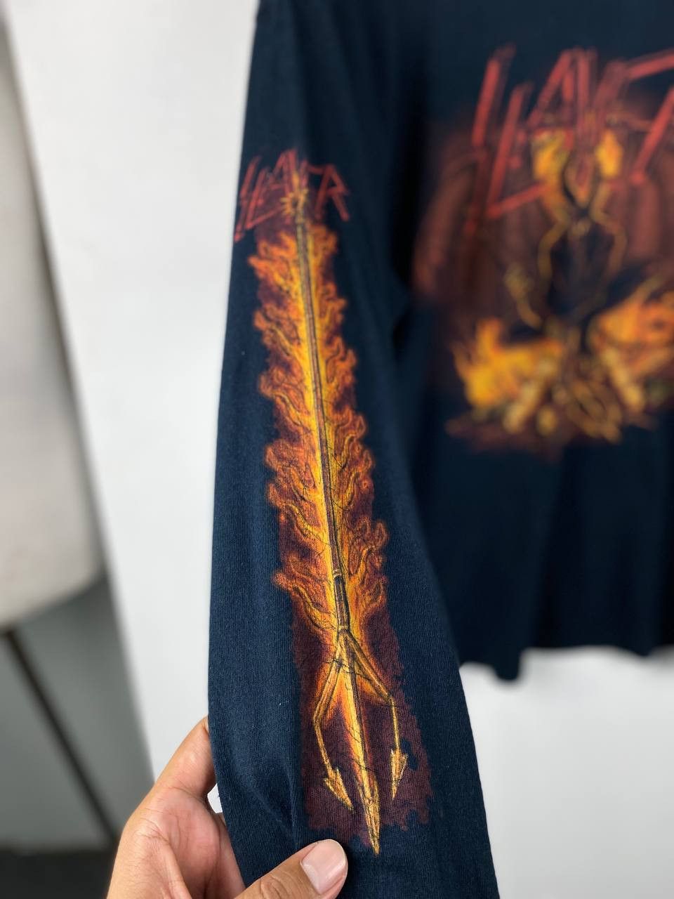 Band Tees Vintage Rare Slayer Long-sleeves T-shirt Very Nice Design Size US L / EU 52-54 / 3 - 4 Thumbnail