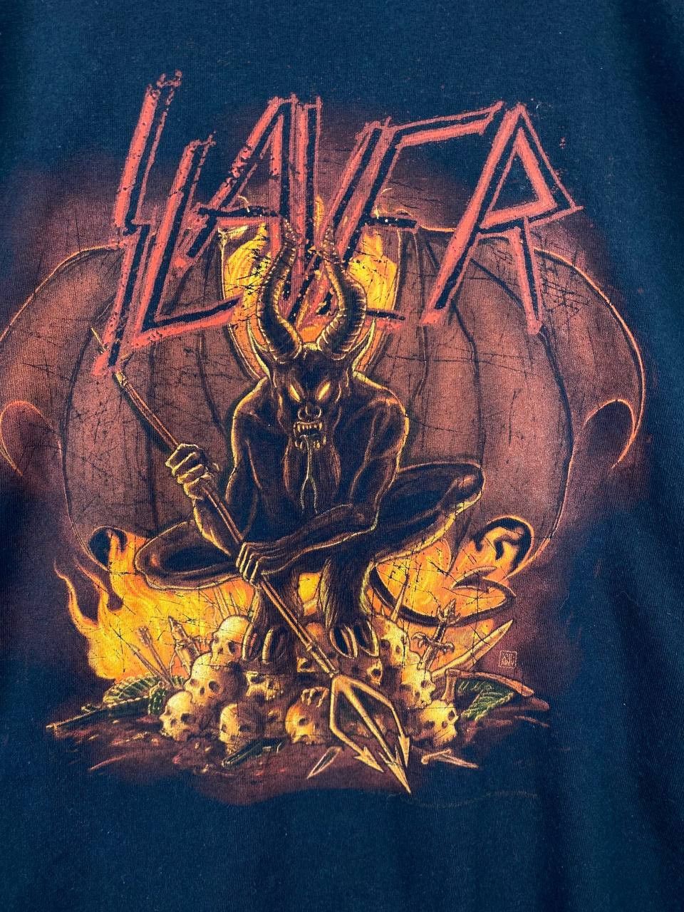 Band Tees Vintage Rare Slayer Long-sleeves T-shirt Very Nice Design Size US L / EU 52-54 / 3 - 2 Thumbnail