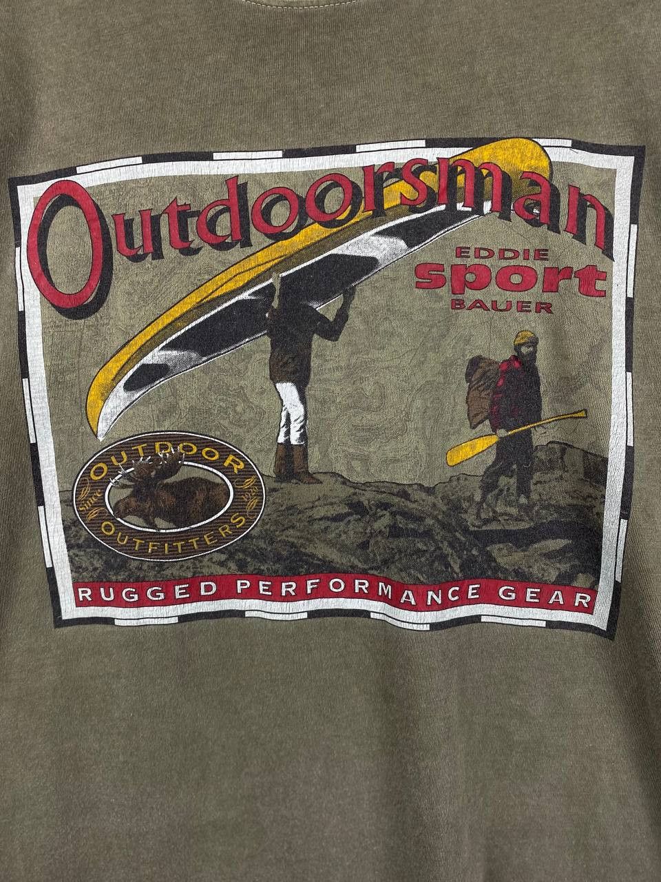 Eddie Bauer Vintage Eddie Bauer Outdoorsman Tshirt Made In Canada Size US M / EU 48-50 / 2 - 2 Thumbnail