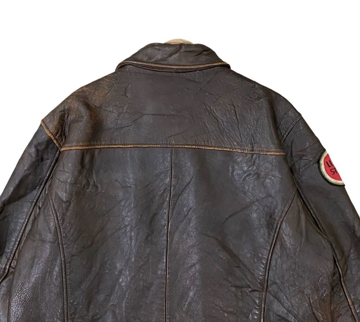 Leather 🔥Vintage Lucky Strike Leather Riders Jacket Size US L / EU 52-54 / 3 - 8 Thumbnail