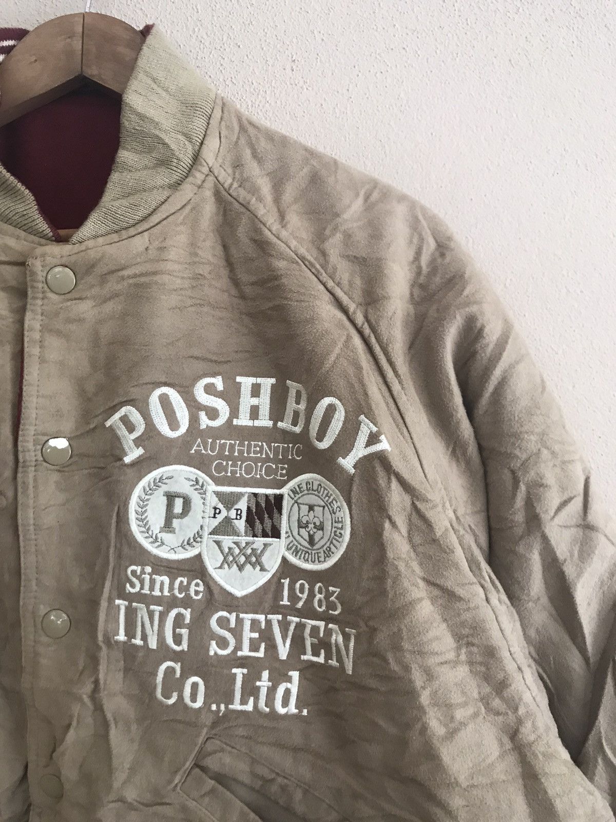 Vintage Vintage Poshboy reversible varsity jacket Size US L / EU 52-54 / 3 - 15 Thumbnail