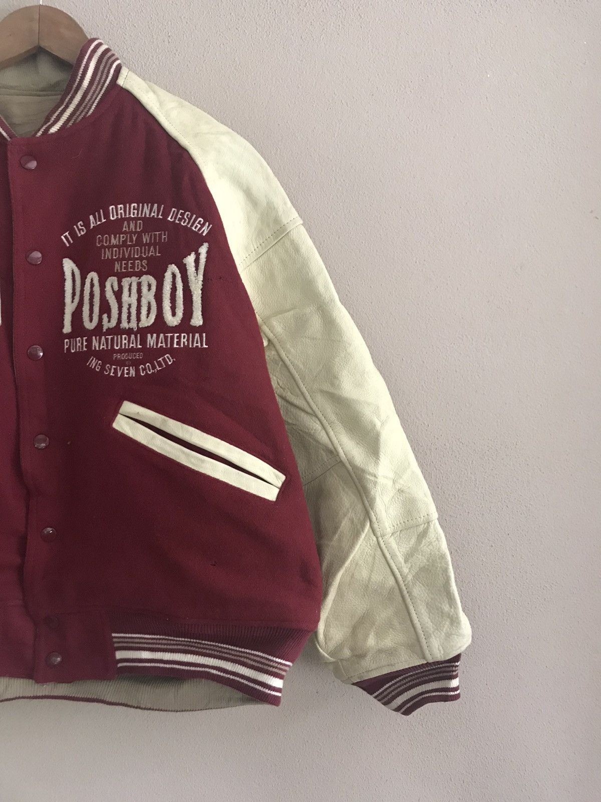 Vintage Vintage Poshboy reversible varsity jacket Size US L / EU 52-54 / 3 - 3 Thumbnail