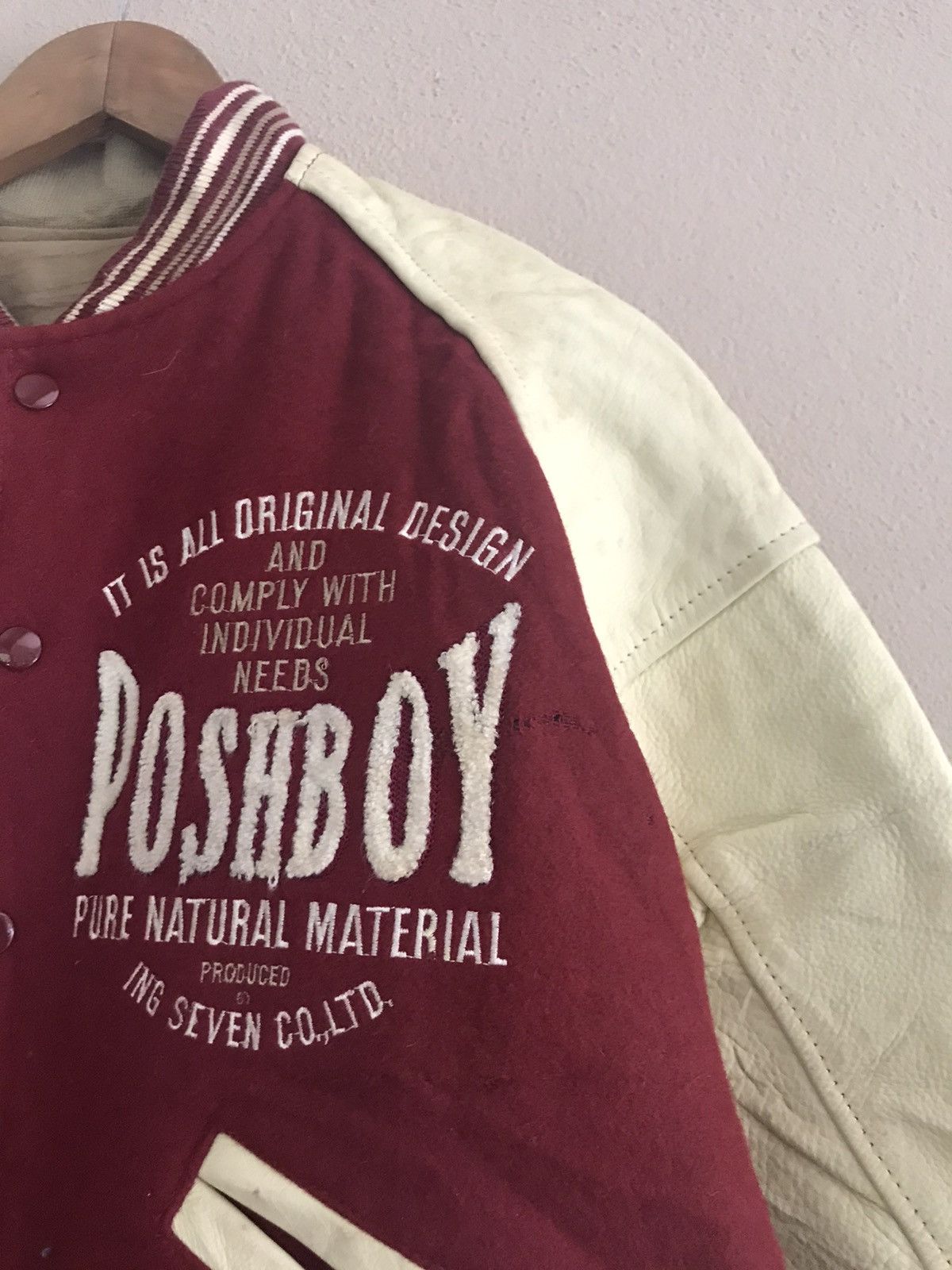 Vintage Vintage Poshboy reversible varsity jacket Size US L / EU 52-54 / 3 - 5 Thumbnail