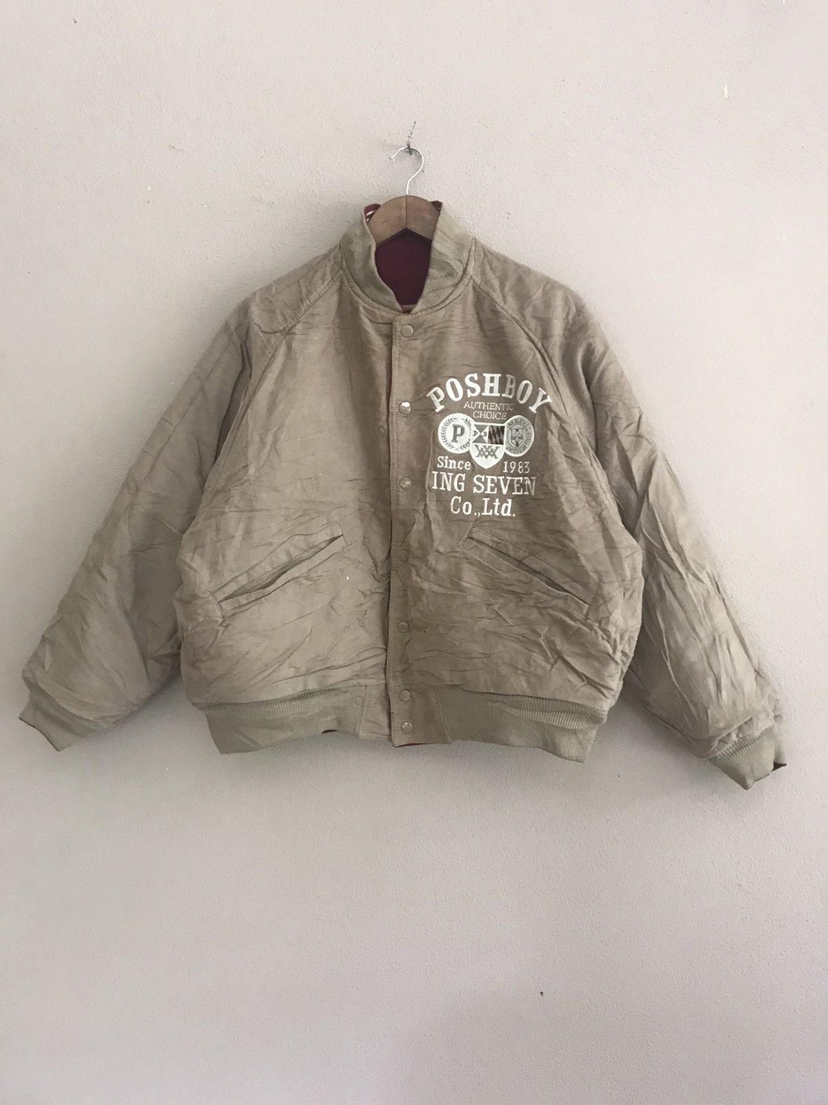 Vintage Vintage Poshboy reversible varsity jacket Size US L / EU 52-54 / 3 - 14 Thumbnail