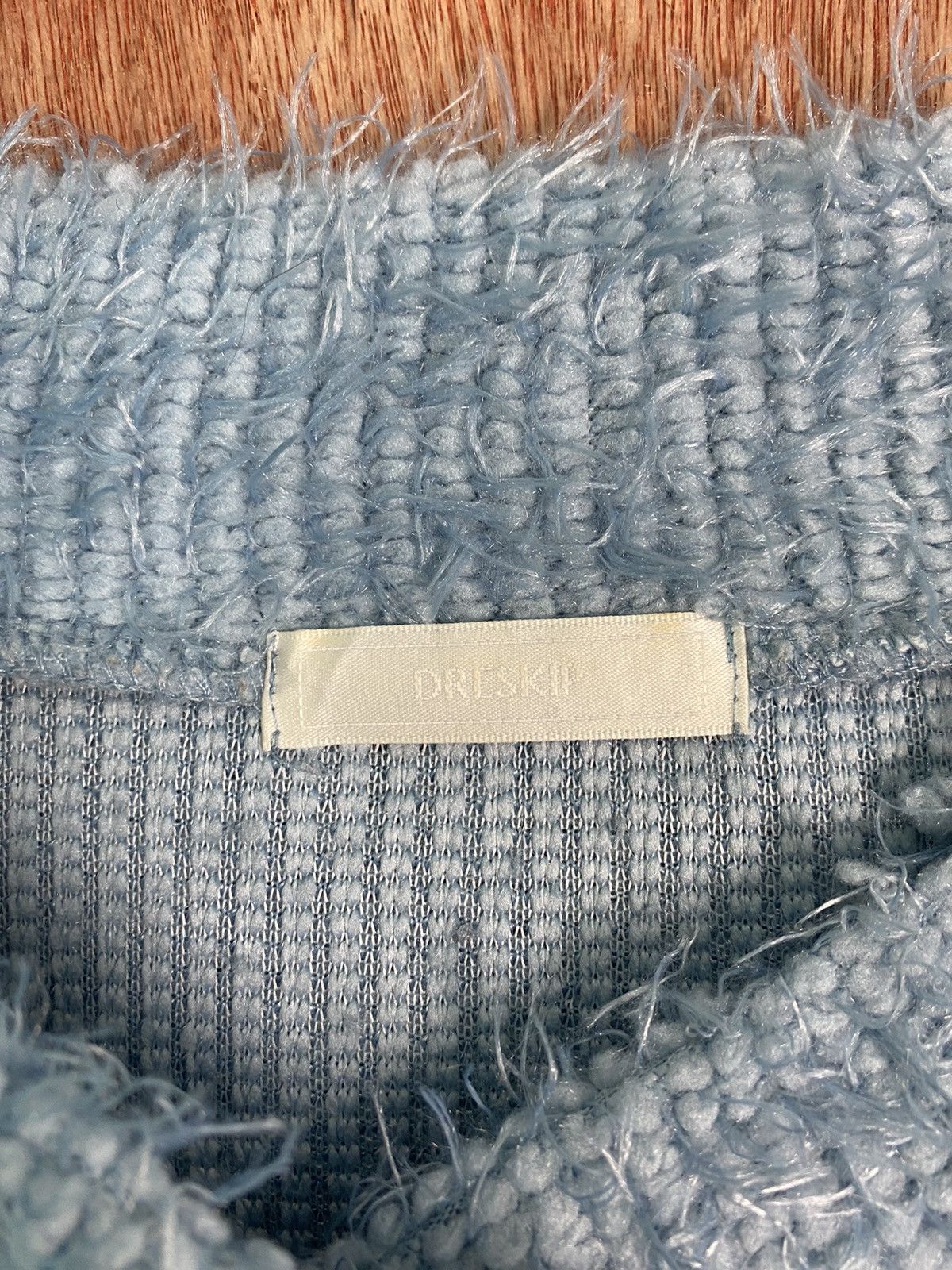 Homespun Knitwear DL Dreskip Blue Shag Shaggy Fur Mohair Knitwear #B639 Size US M / EU 48-50 / 2 - 7 Thumbnail