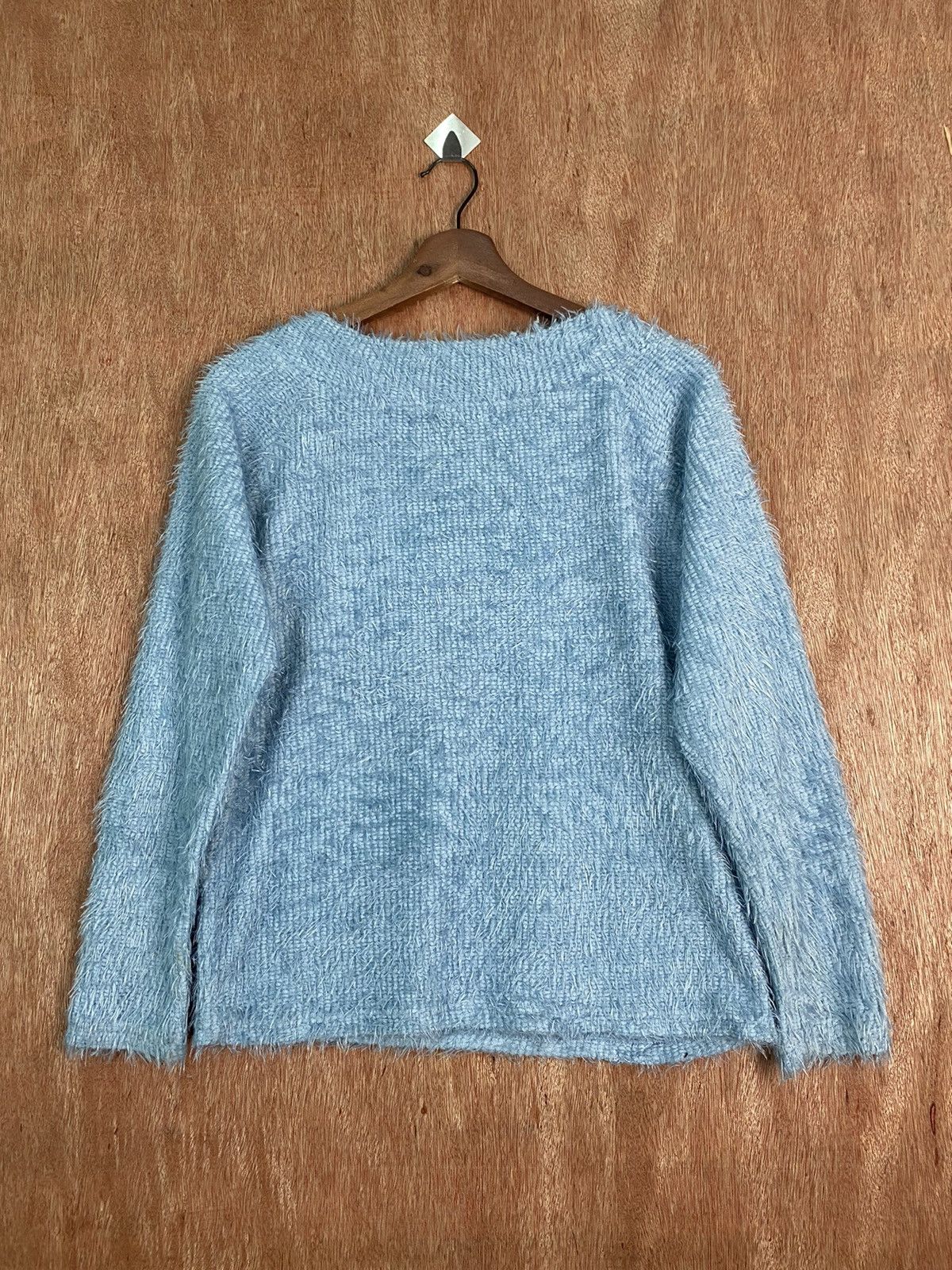 Homespun Knitwear DL Dreskip Blue Shag Shaggy Fur Mohair Knitwear #B639 Size US M / EU 48-50 / 2 - 6 Thumbnail