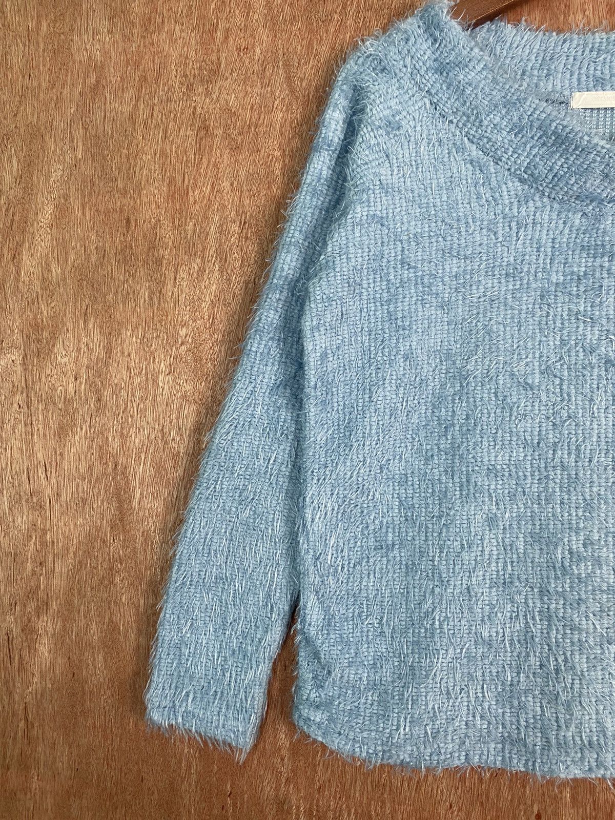 Homespun Knitwear DL Dreskip Blue Shag Shaggy Fur Mohair Knitwear #B639 Size US M / EU 48-50 / 2 - 3 Thumbnail
