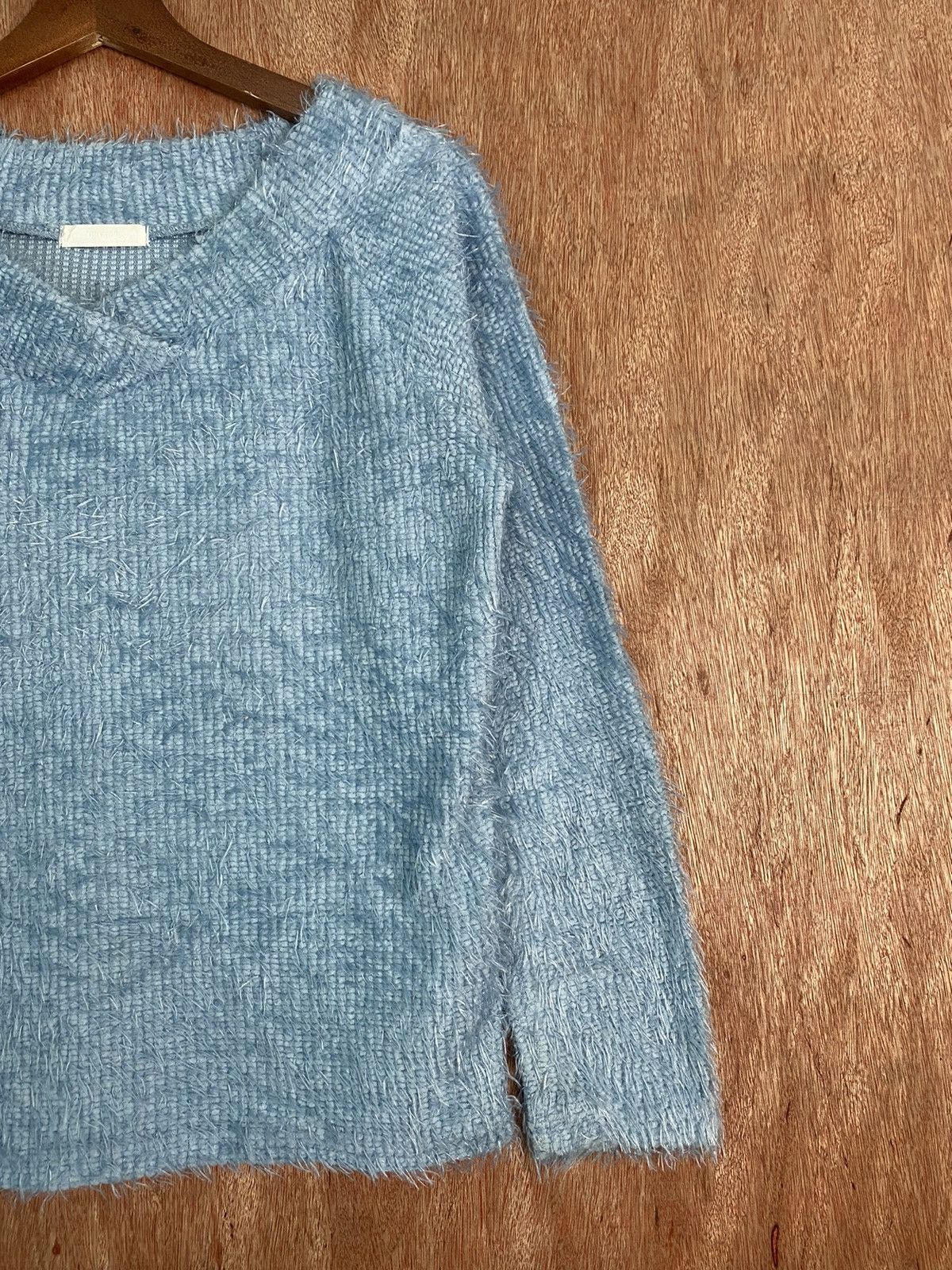 Homespun Knitwear DL Dreskip Blue Shag Shaggy Fur Mohair Knitwear #B639 Size US M / EU 48-50 / 2 - 4 Thumbnail