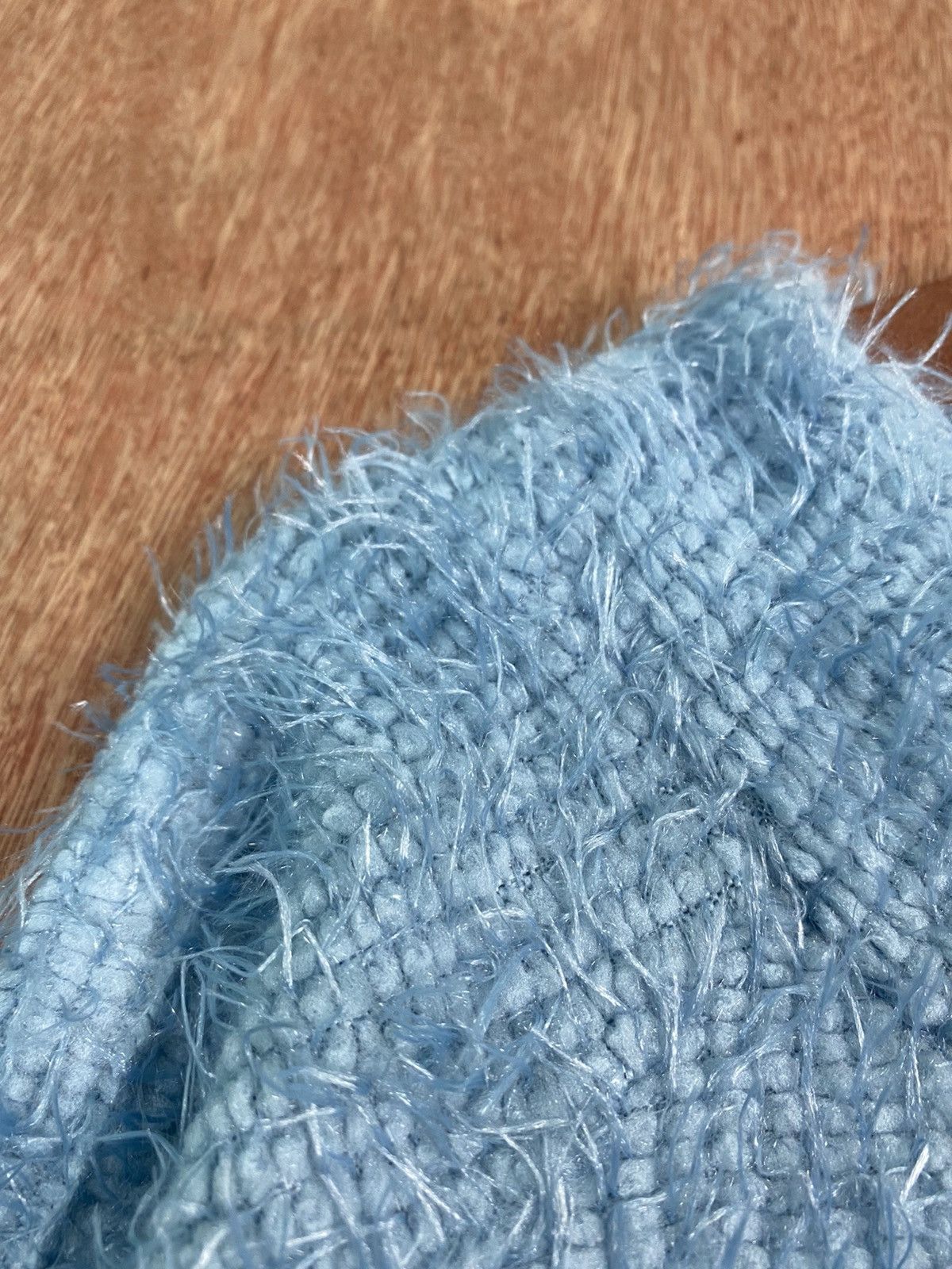 Homespun Knitwear DL Dreskip Blue Shag Shaggy Fur Mohair Knitwear #B639 Size US M / EU 48-50 / 2 - 5 Thumbnail