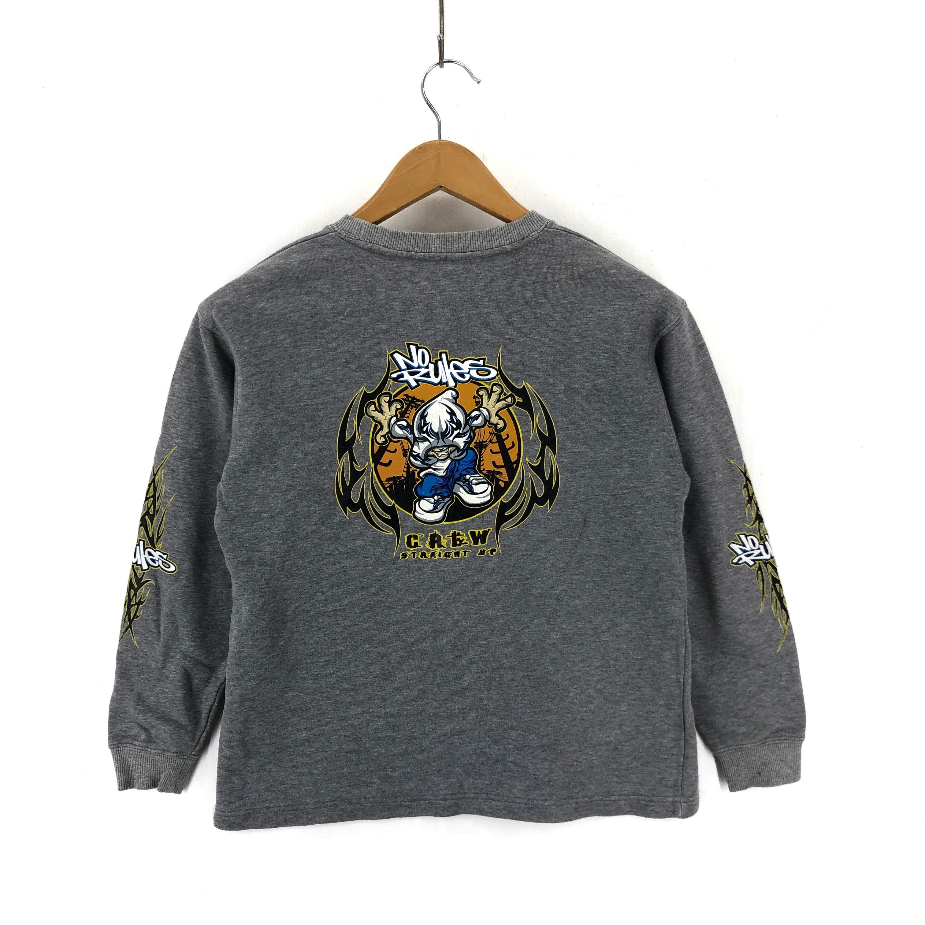 image of Skategang No Rules Crew Neck Sweatshirt 1751-66 in Grey, Women's (Size Small)