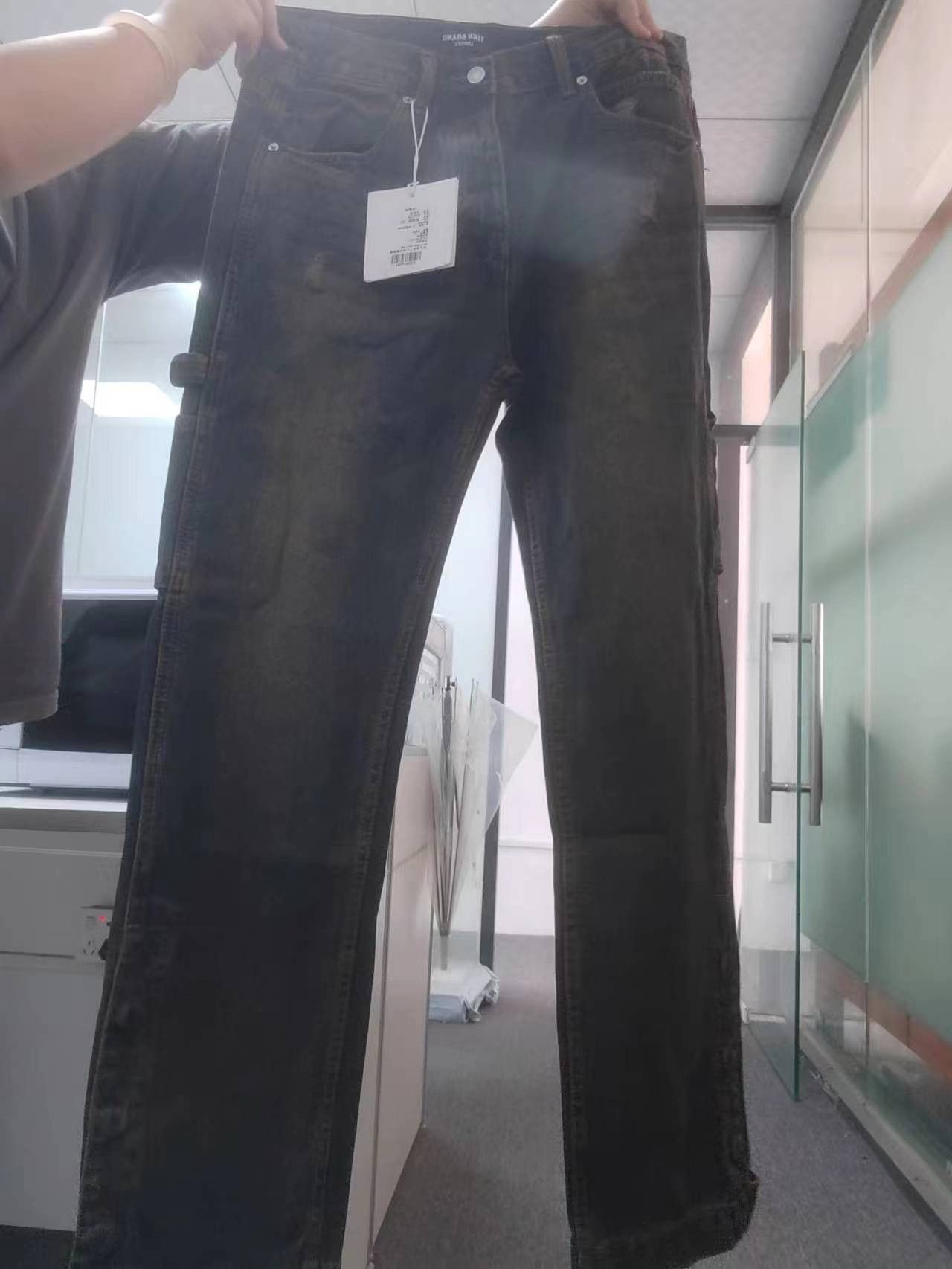 grunge y2k faded baggy cargo jeans