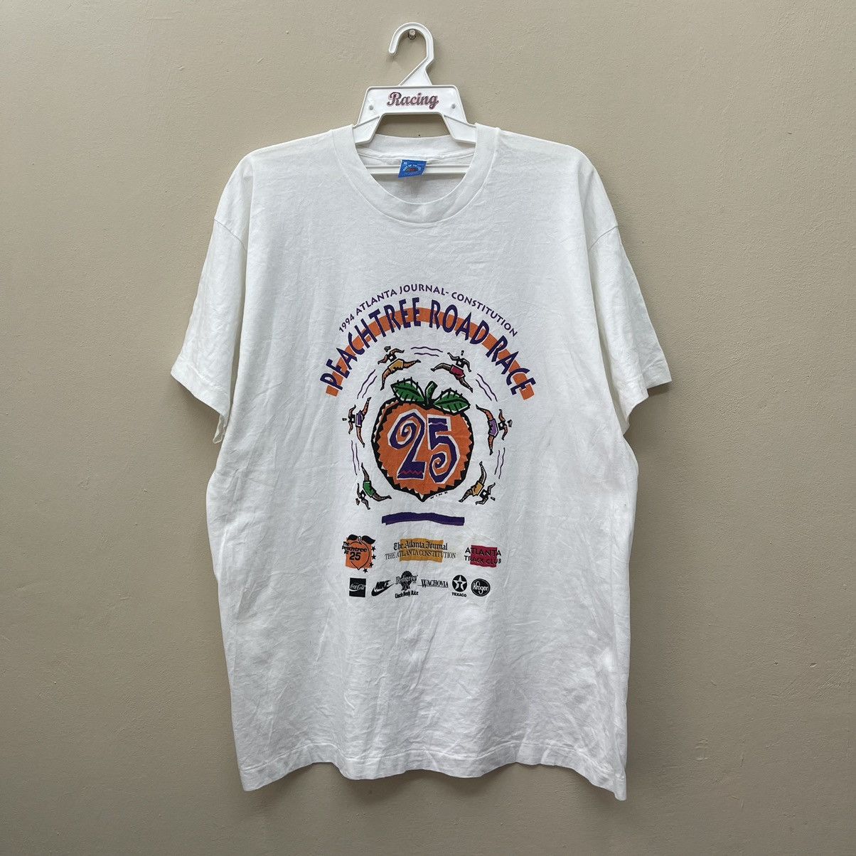 Vintage Vintage Nike Coca Cola Sponsor Peach Tree Road Race Size US XL / EU 56 / 4 - 1 Thumbnail