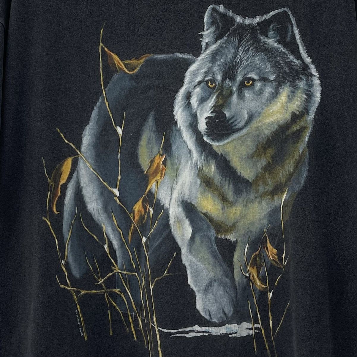 Habitat × Vintage Vintage Animal Tee Wolf Nice Print Design Size US XL / EU 56 / 4 - 2 Thumbnail