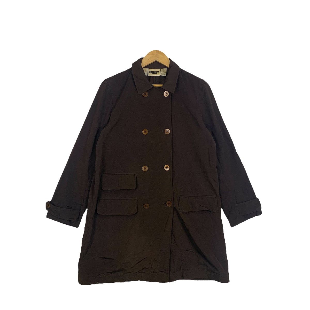 DKNY × Vintage Donna Karan New York DKNY Jeans Parkas Peacoat Long Jacket Size S / US 4 / IT 40 - 1 Thumbnail