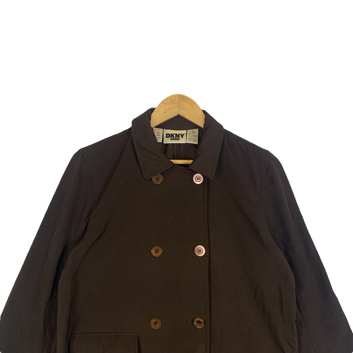 DKNY × Vintage Donna Karan New York DKNY Jeans Parkas Peacoat Long Jacket Size S / US 4 / IT 40 - 5 Thumbnail