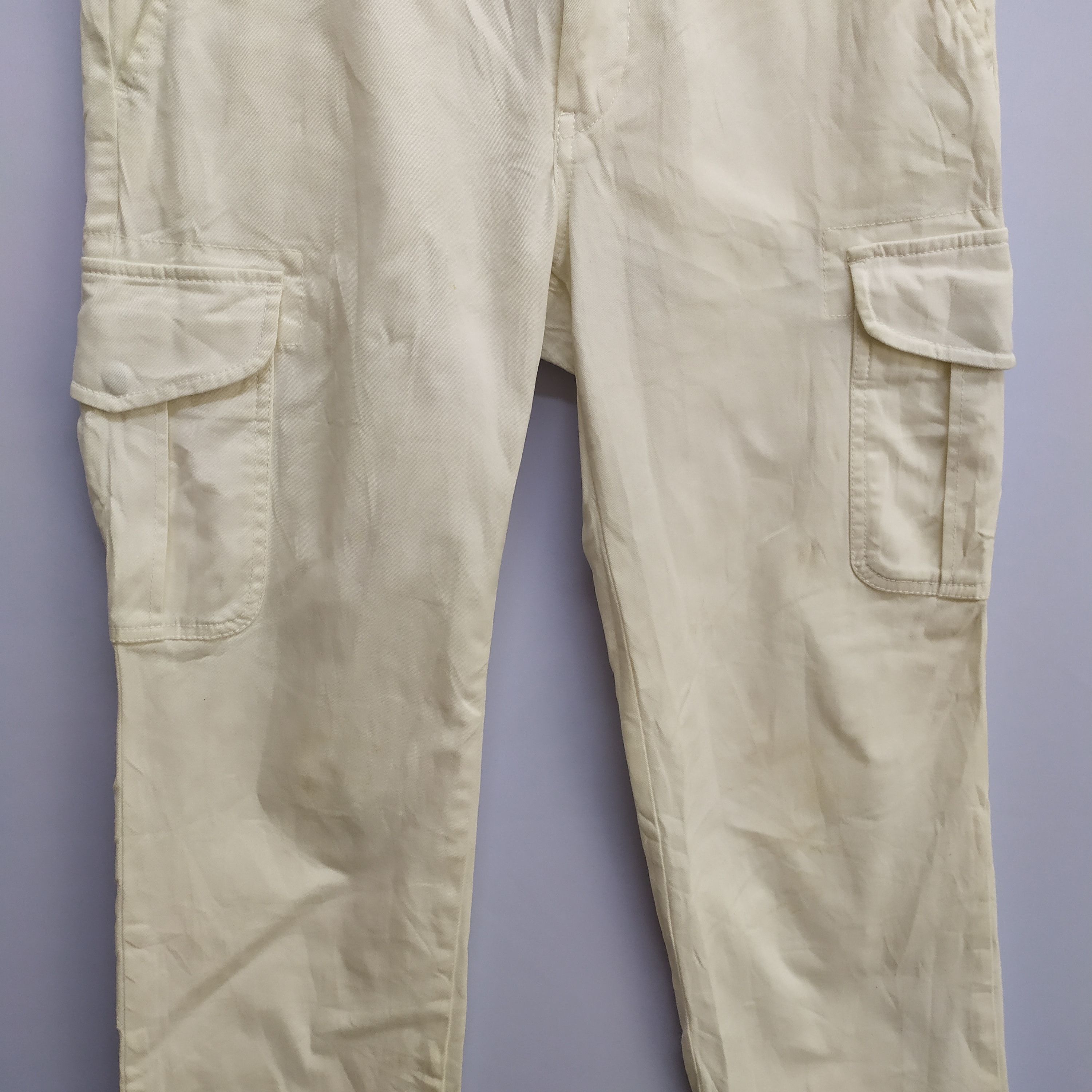 Japanese Brand JAPANESE BRAND WHITE YELLOW CARGO PANTS SKINNY Size US 29 - 3 Thumbnail