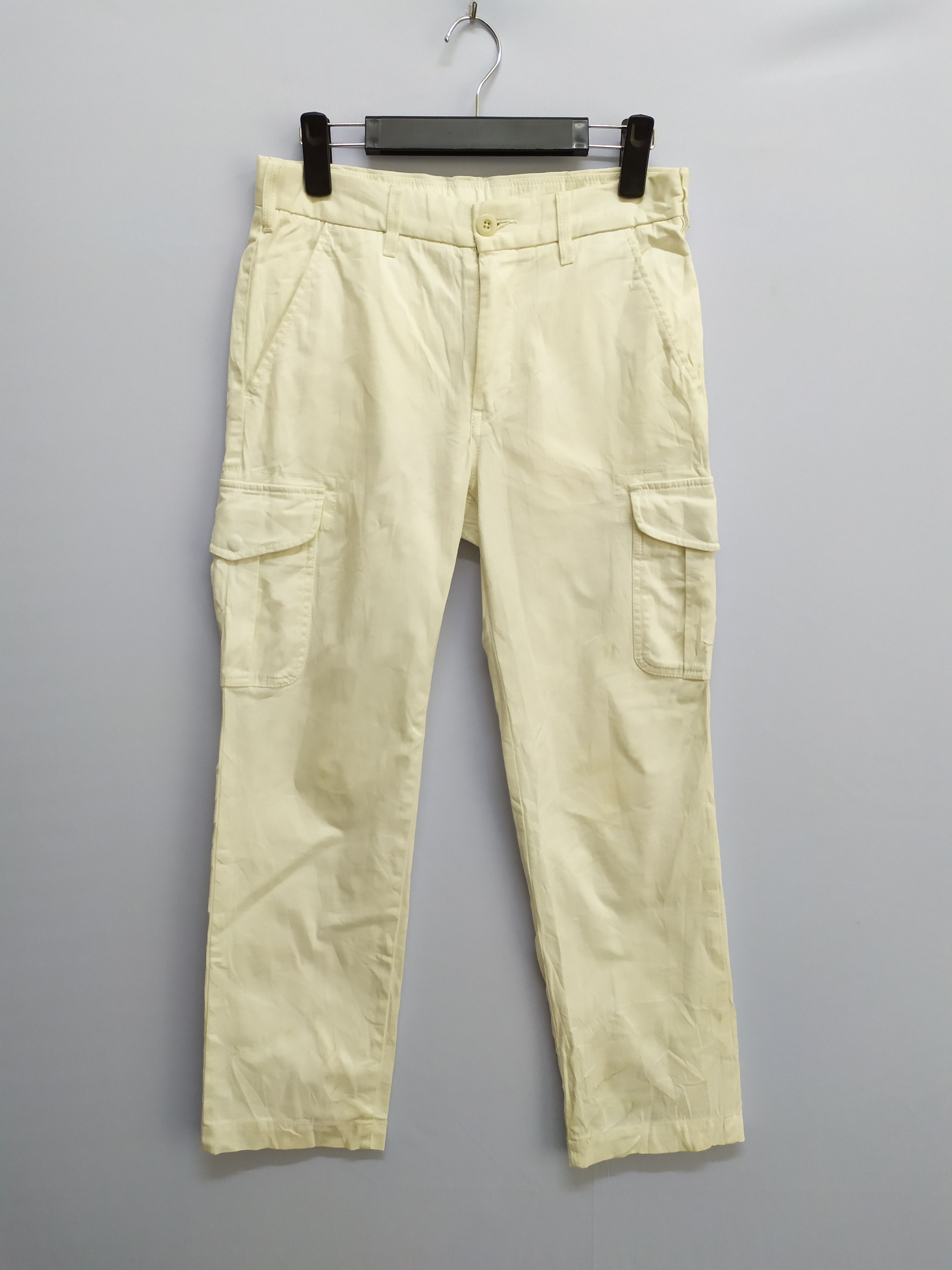 Japanese Brand JAPANESE BRAND WHITE YELLOW CARGO PANTS SKINNY Size US 29 - 1 Thumbnail