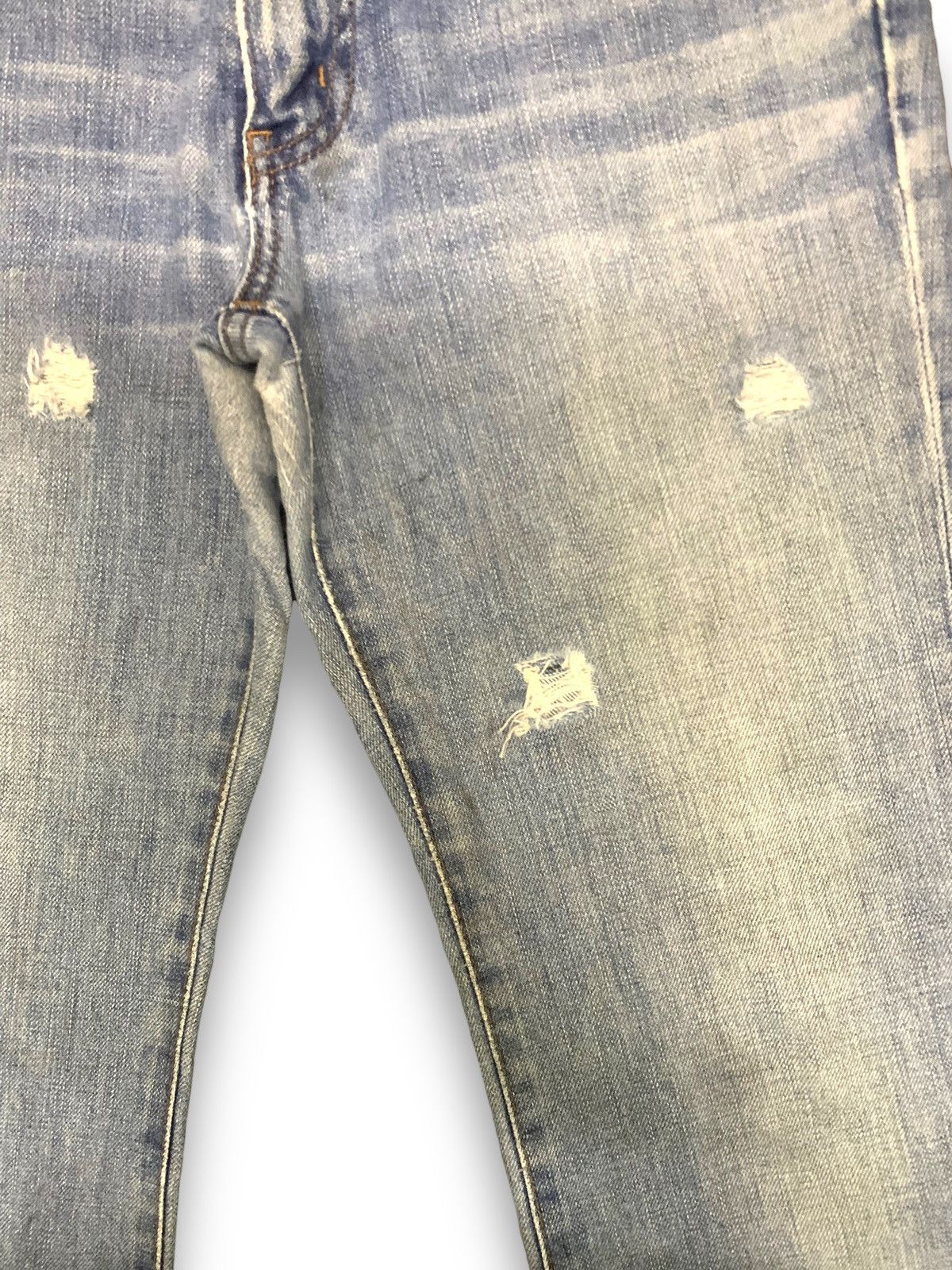 Edwin Vintage Edwin 503 Blue Washed Flare Distressed Jeans Size US 30 / EU 46 - 7 Thumbnail