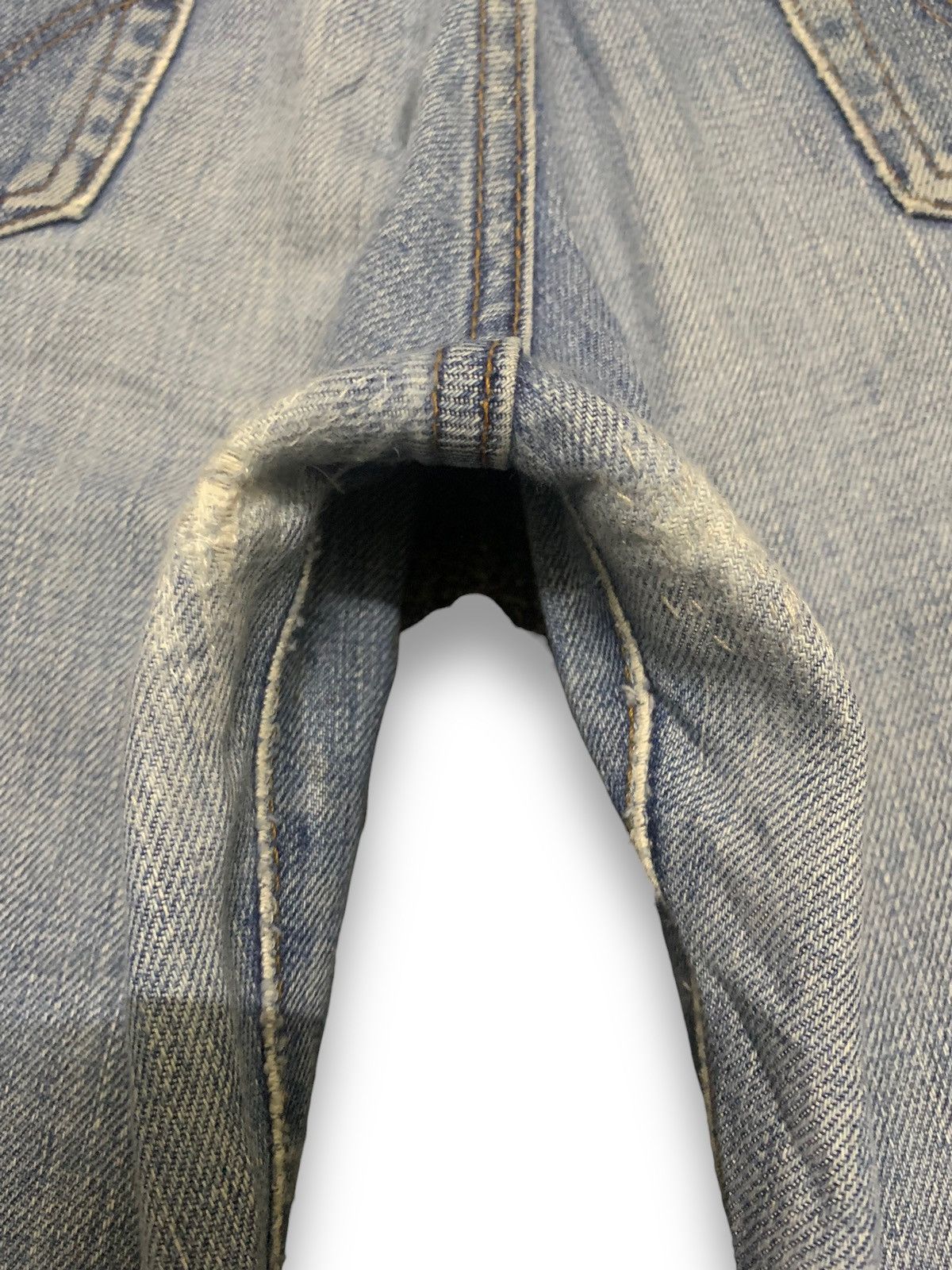 Edwin Vintage Edwin 503 Blue Washed Flare Distressed Jeans Size US 30 / EU 46 - 14 Thumbnail