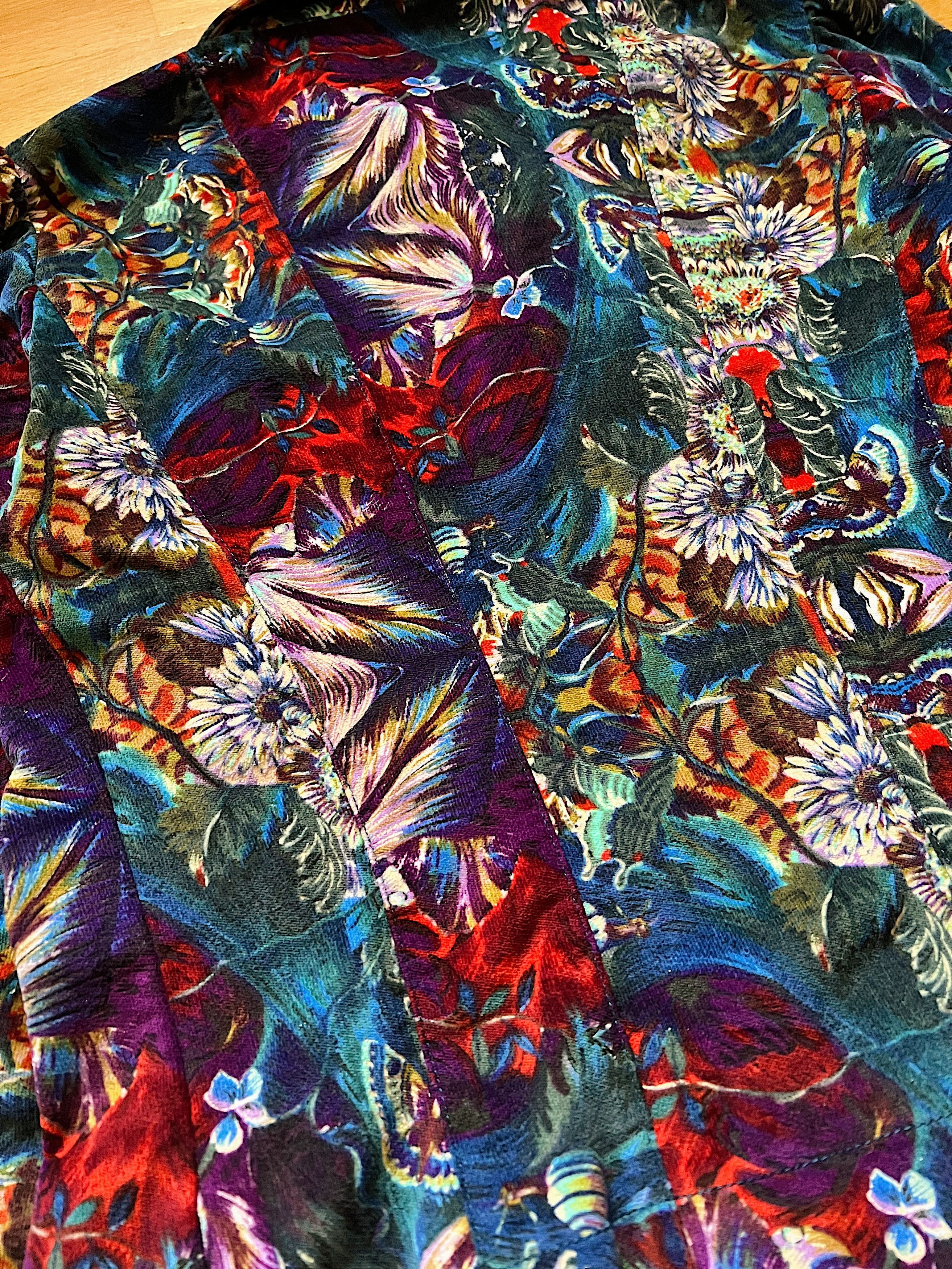 Kenzo Kenzo Corduroy Full Print Multicolour Zip Light Jacket Size S / US 4 / IT 40 - 15 Thumbnail