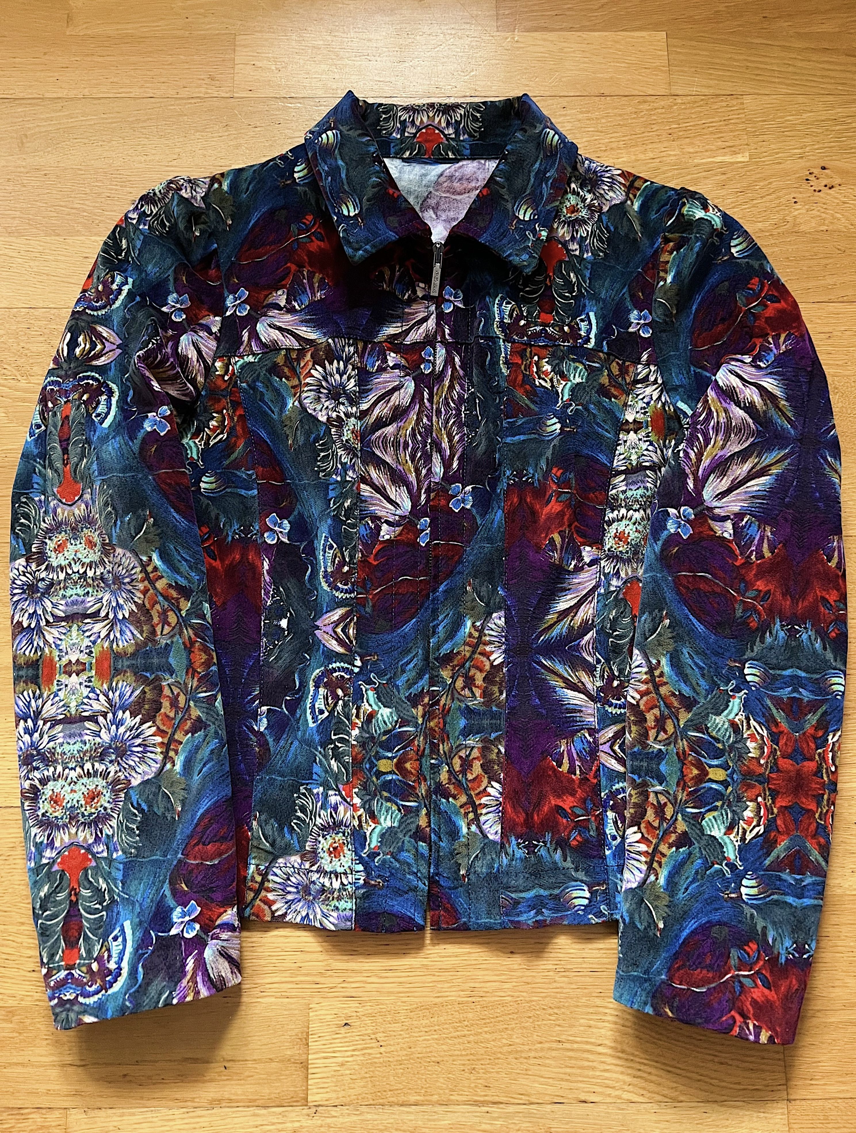 Kenzo Kenzo Corduroy Full Print Multicolour Zip Light Jacket Size S / US 4 / IT 40 - 1 Thumbnail