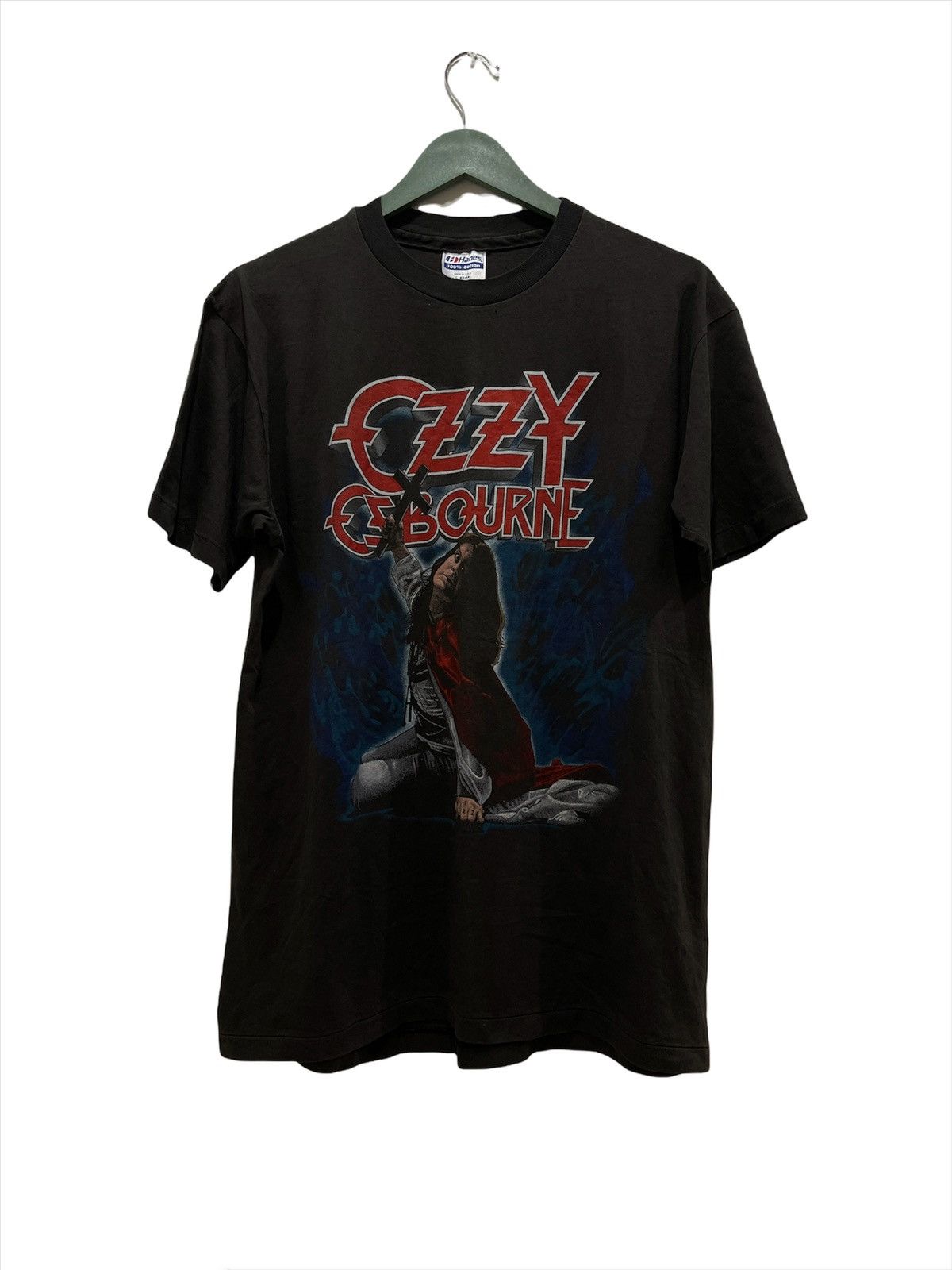 image of Ozzy Osbourne Concert Tee x Rock T Shirt Vintage Ozzy Osbourne Blizzard T-Shirt in Black (Size Larg