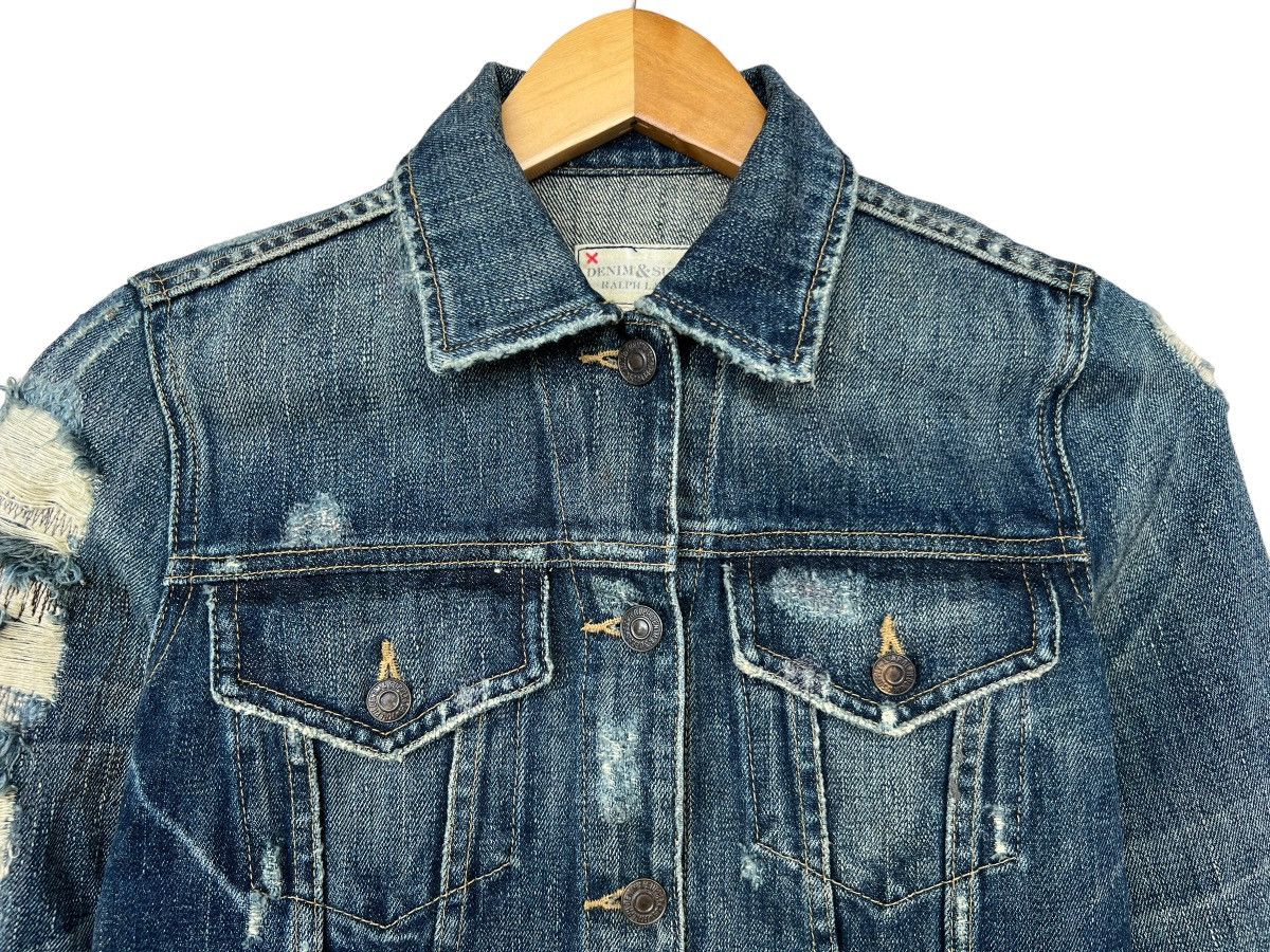 Ralph Lauren Ralph Lauren Type 3 Denim Jacket Distressed Denim Jacket S Size S / US 4 / IT 40 - 8 Thumbnail