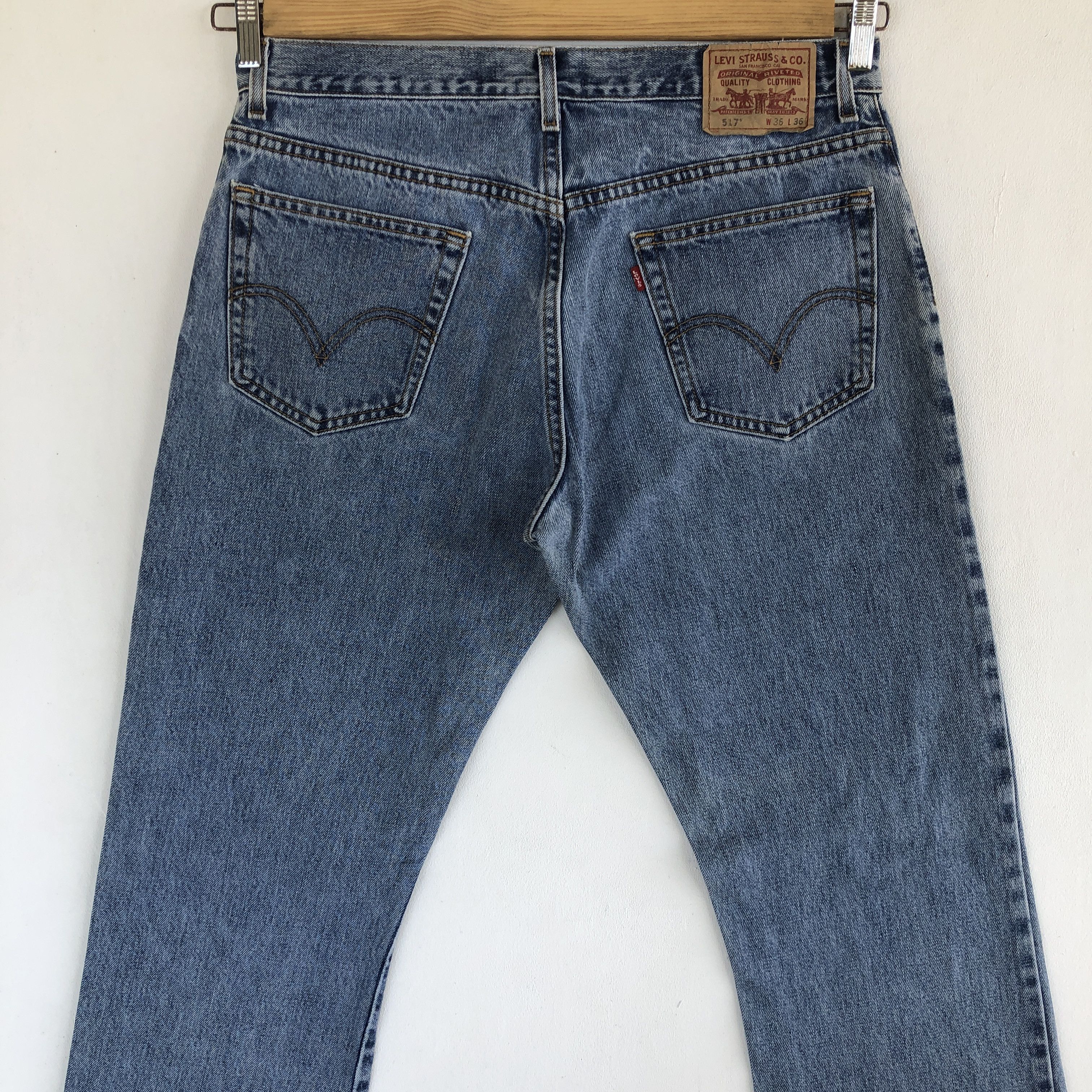 Levi's Vintage Levis Wide Leg Jeans Flare Levi's 517 Bootcut Denim Size US 34 / EU 50 - 6 Thumbnail